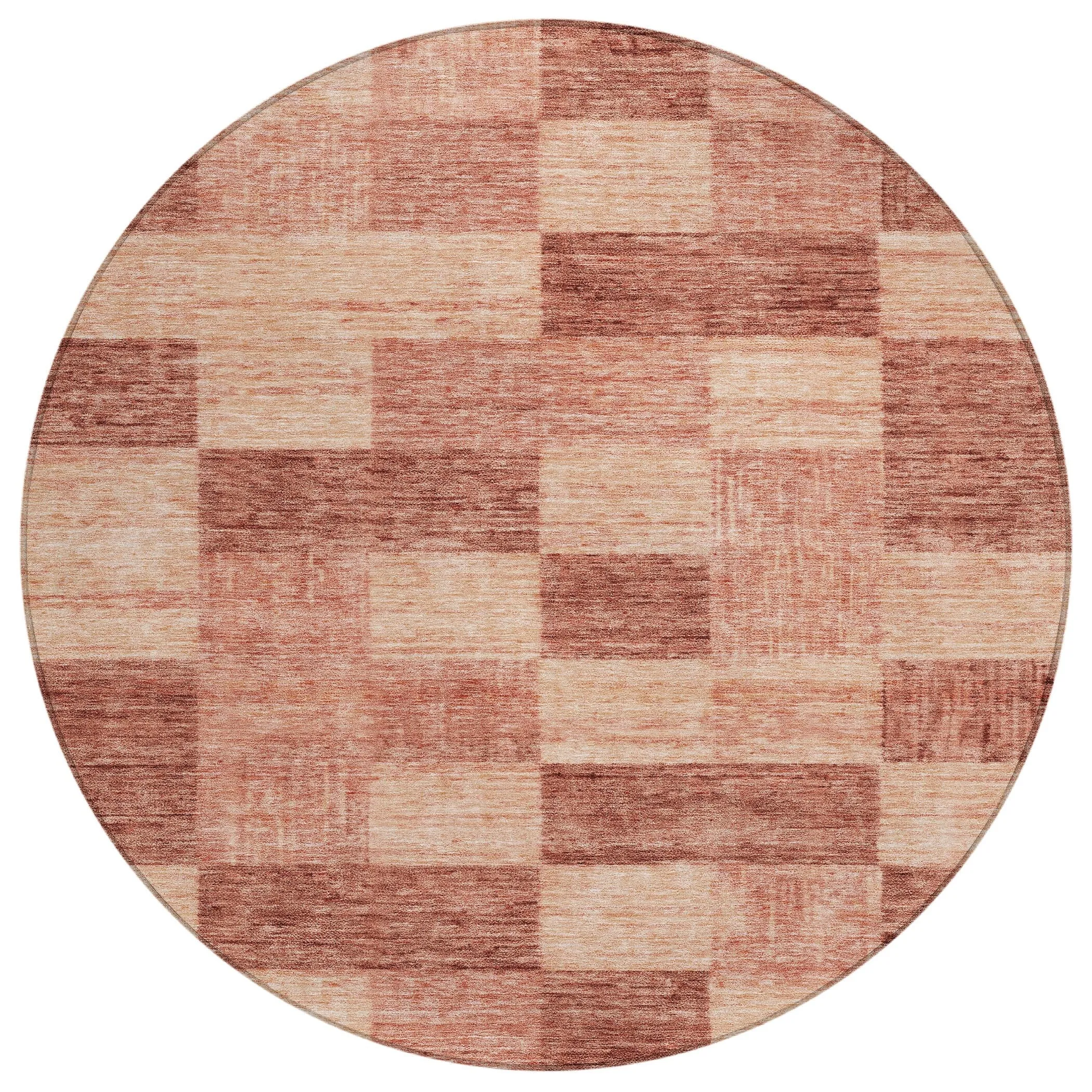 Machine Washable Indoor/ Outdoor Checker Chantille Rug