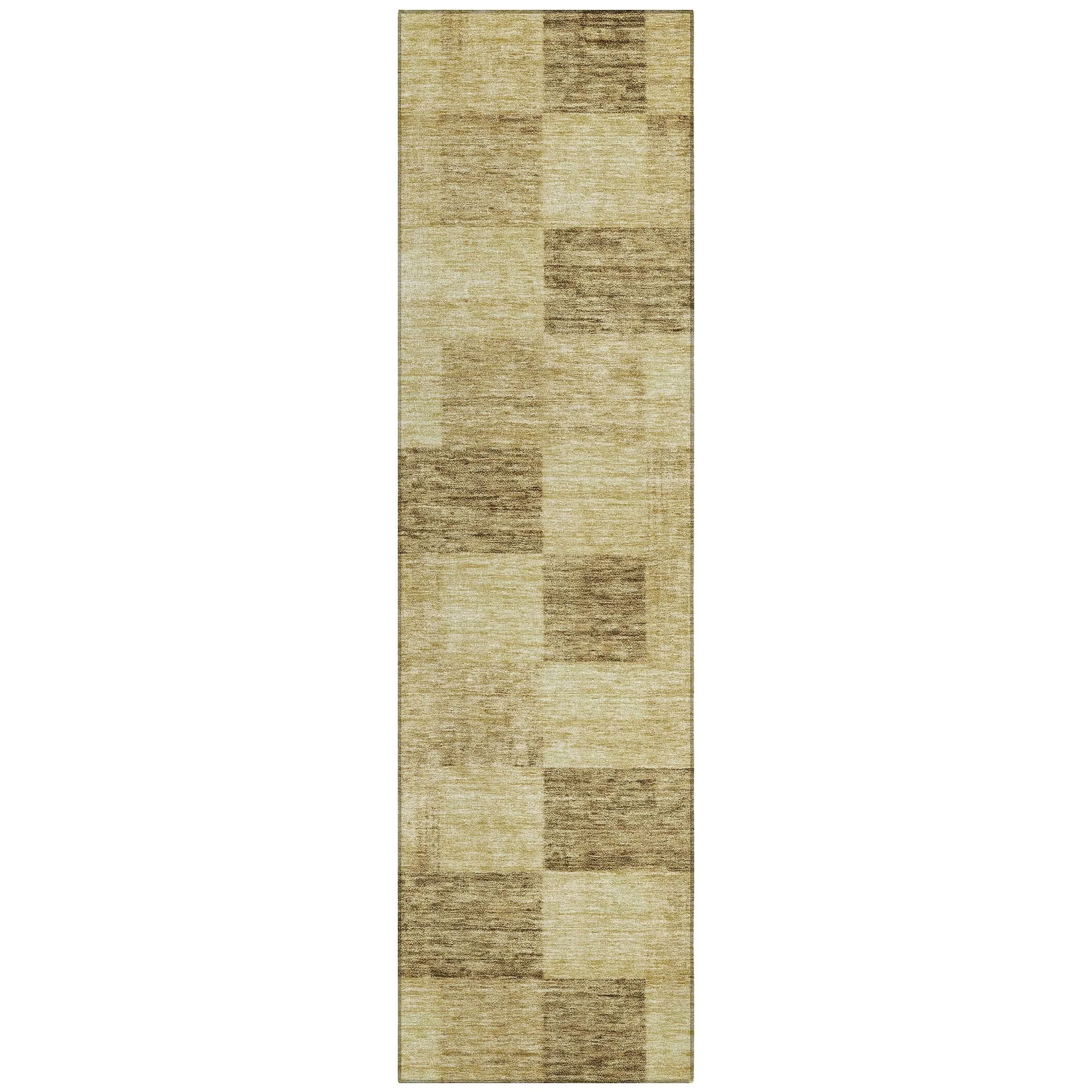 Machine Washable Indoor/ Outdoor Checker Chantille Rug