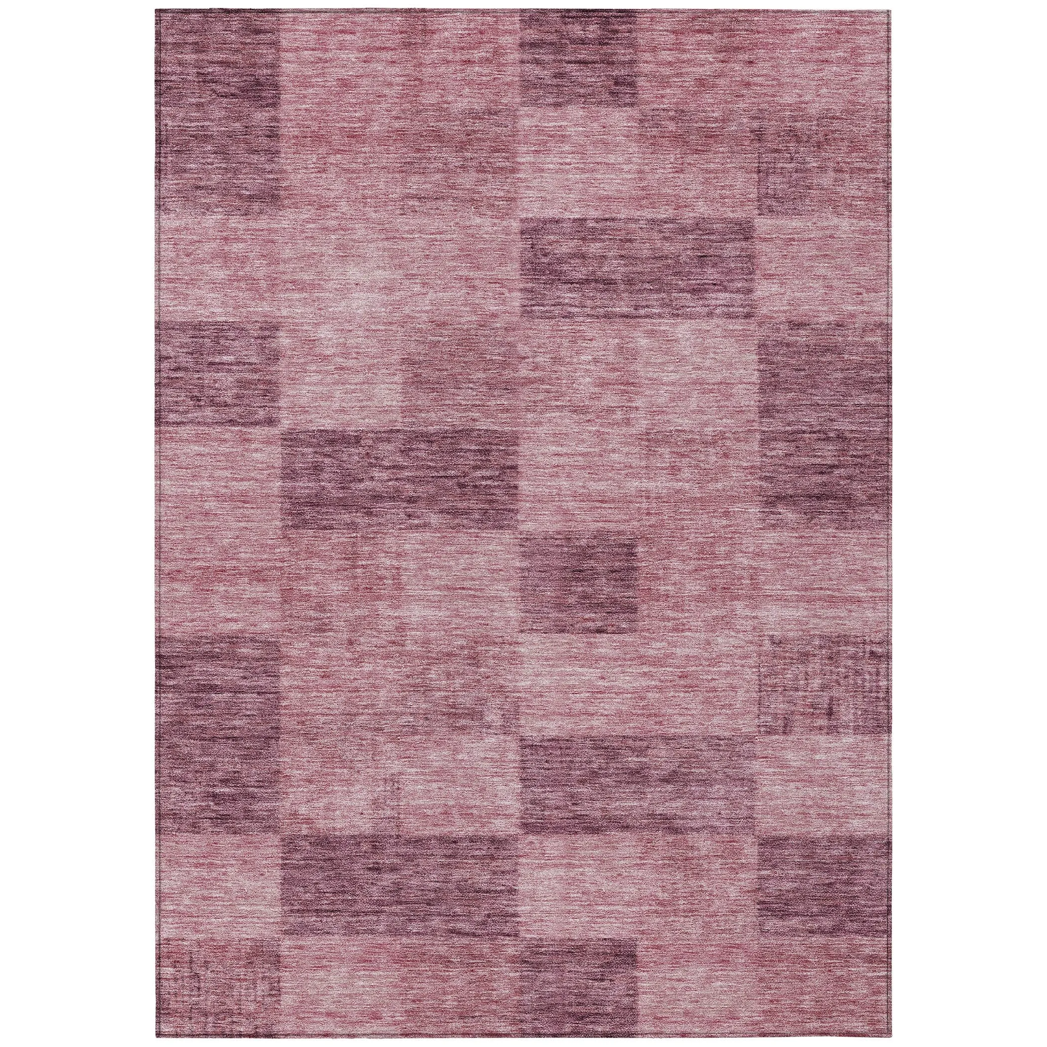 Machine Washable Indoor/ Outdoor Checker Chantille Rug