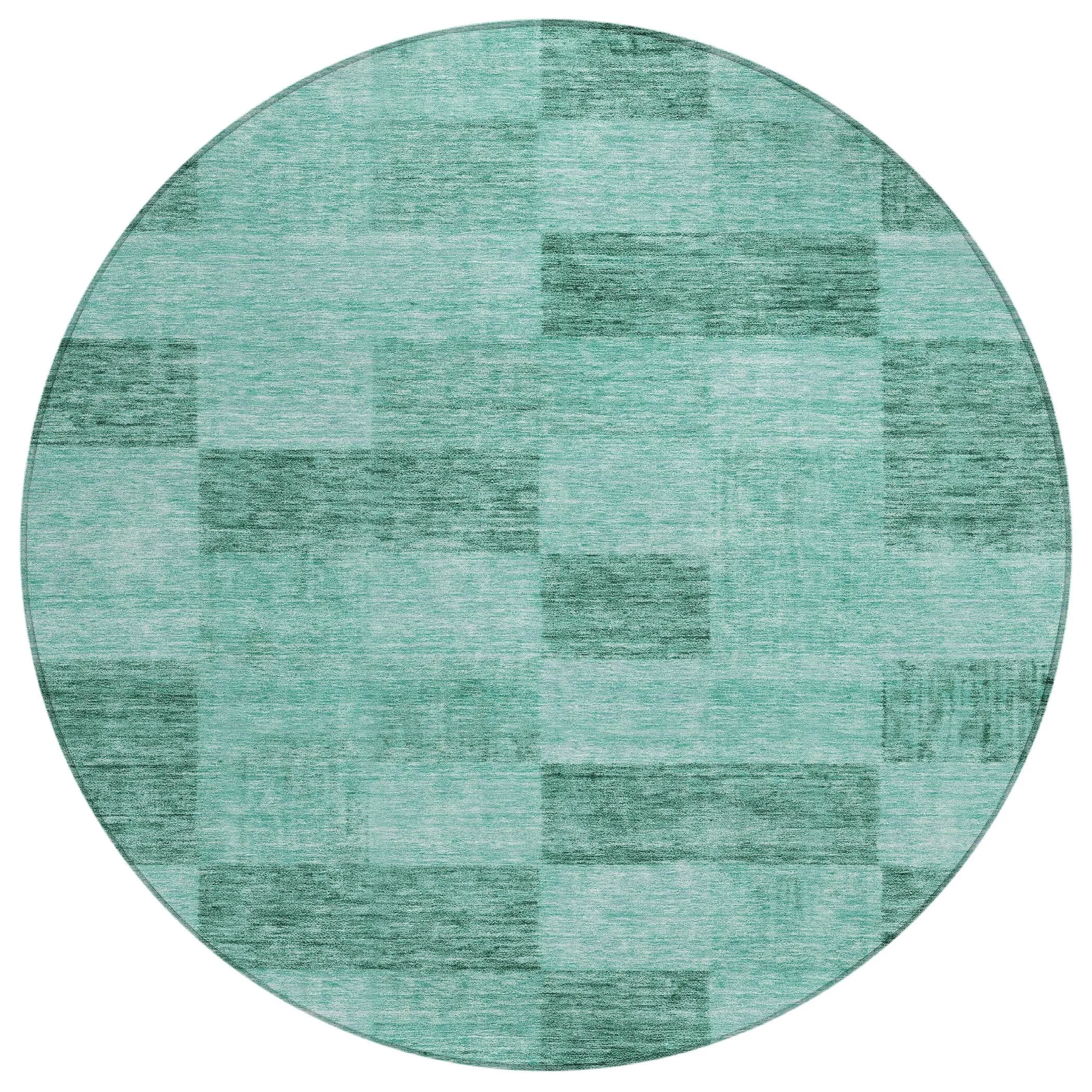 Machine Washable Indoor/ Outdoor Checker Chantille Rug