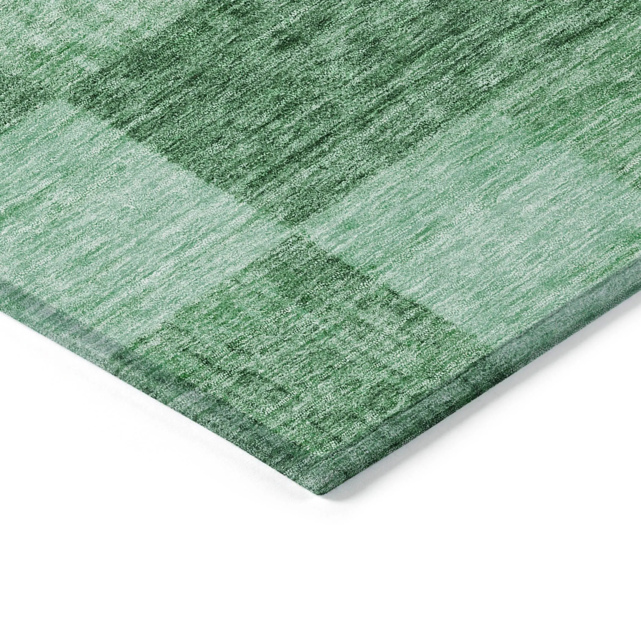 Machine Washable Indoor/ Outdoor Checker Chantille Rug