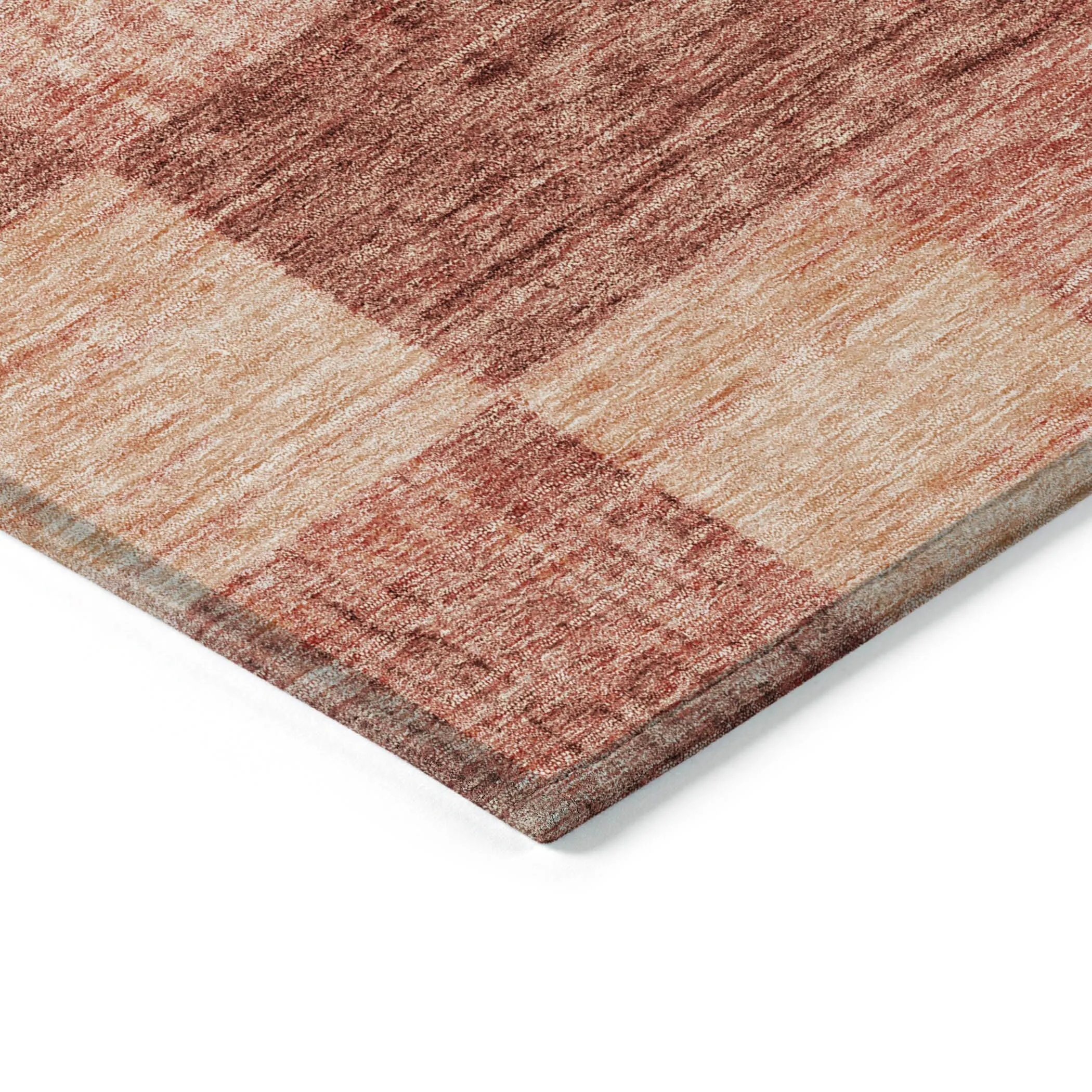 Machine Washable Indoor/ Outdoor Checker Chantille Rug