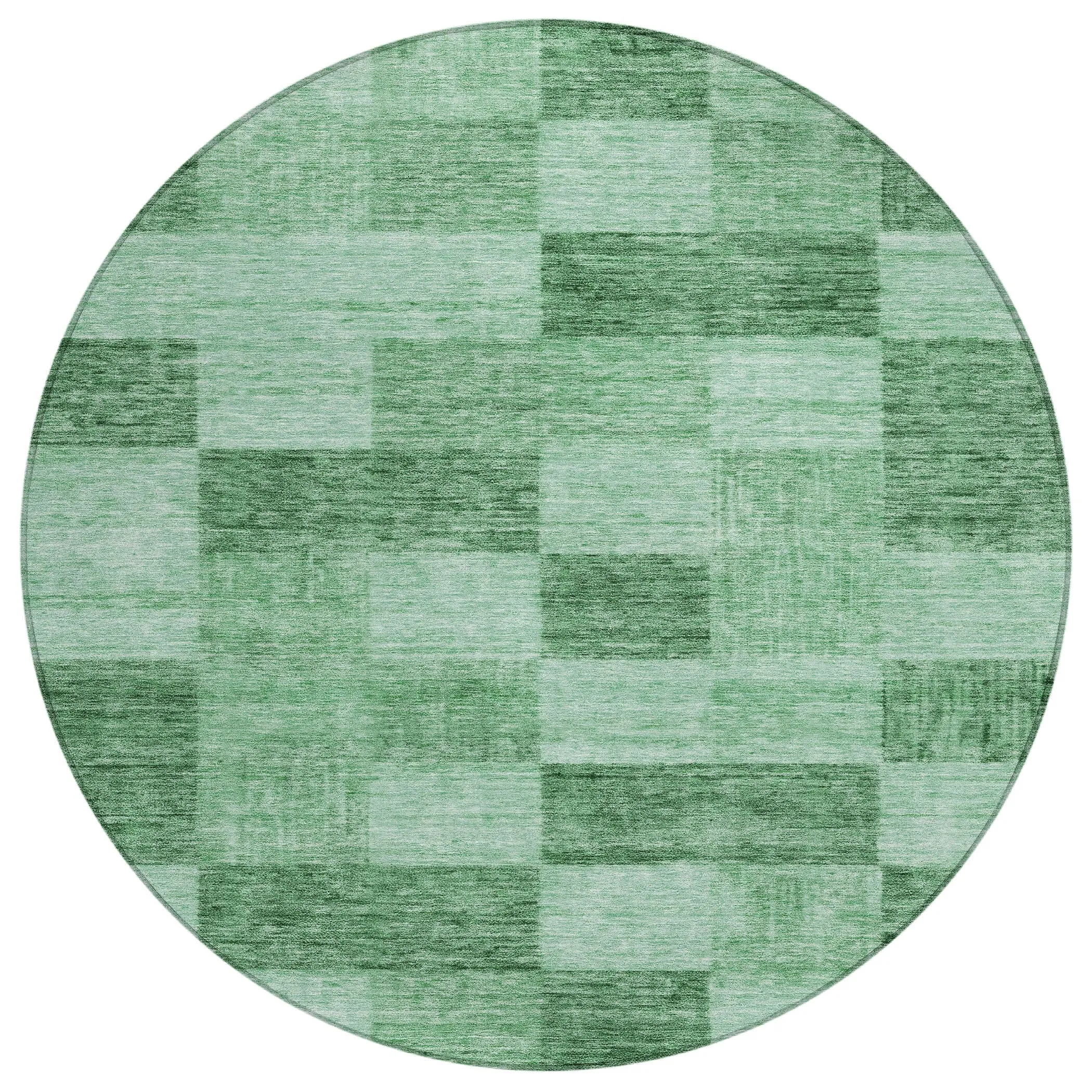 Machine Washable Indoor/ Outdoor Checker Chantille Rug