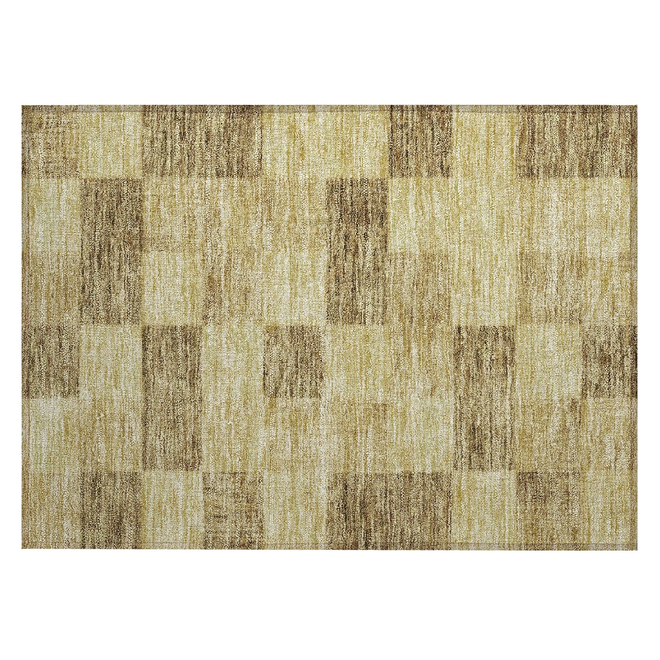 Machine Washable Indoor/ Outdoor Checker Chantille Rug