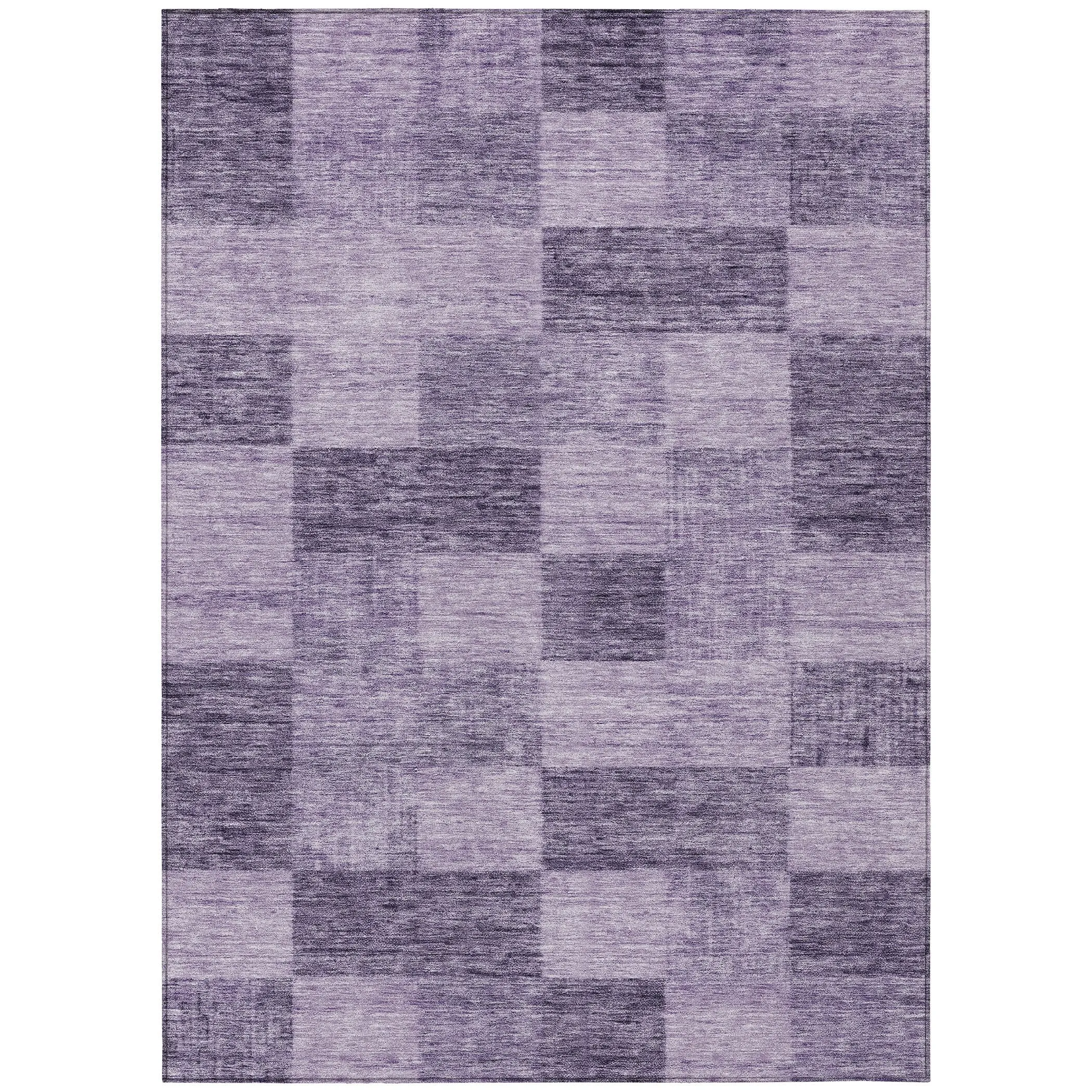 Machine Washable Indoor/ Outdoor Checker Chantille Rug