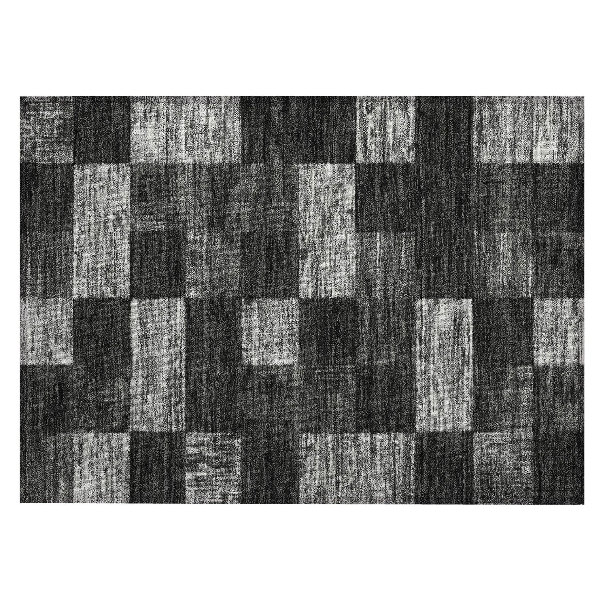 Machine Washable Indoor/ Outdoor Checker Chantille Rug