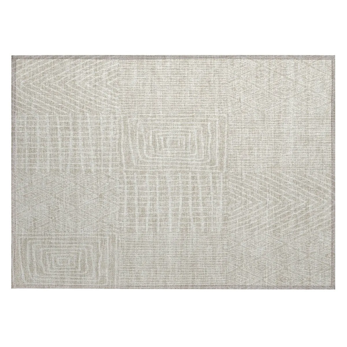 Machine Washable Indoor/ Outdoor Geo Patchwork Chantille Rug