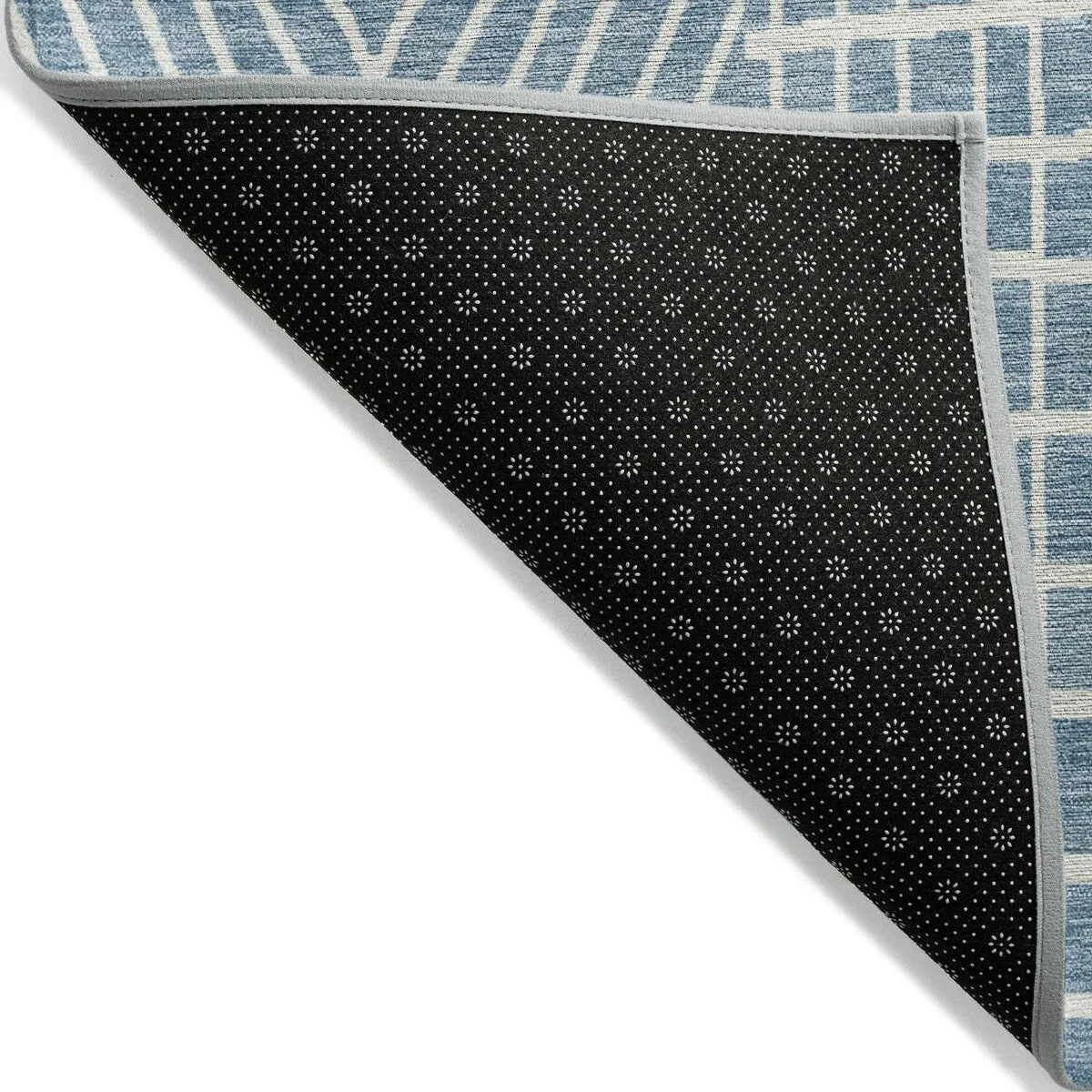 Machine Washable Indoor/ Outdoor Geo Patchwork Chantille Rug