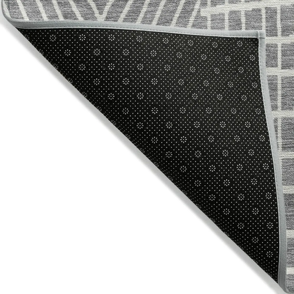 Machine Washable Indoor/ Outdoor Geo Patchwork Chantille Rug