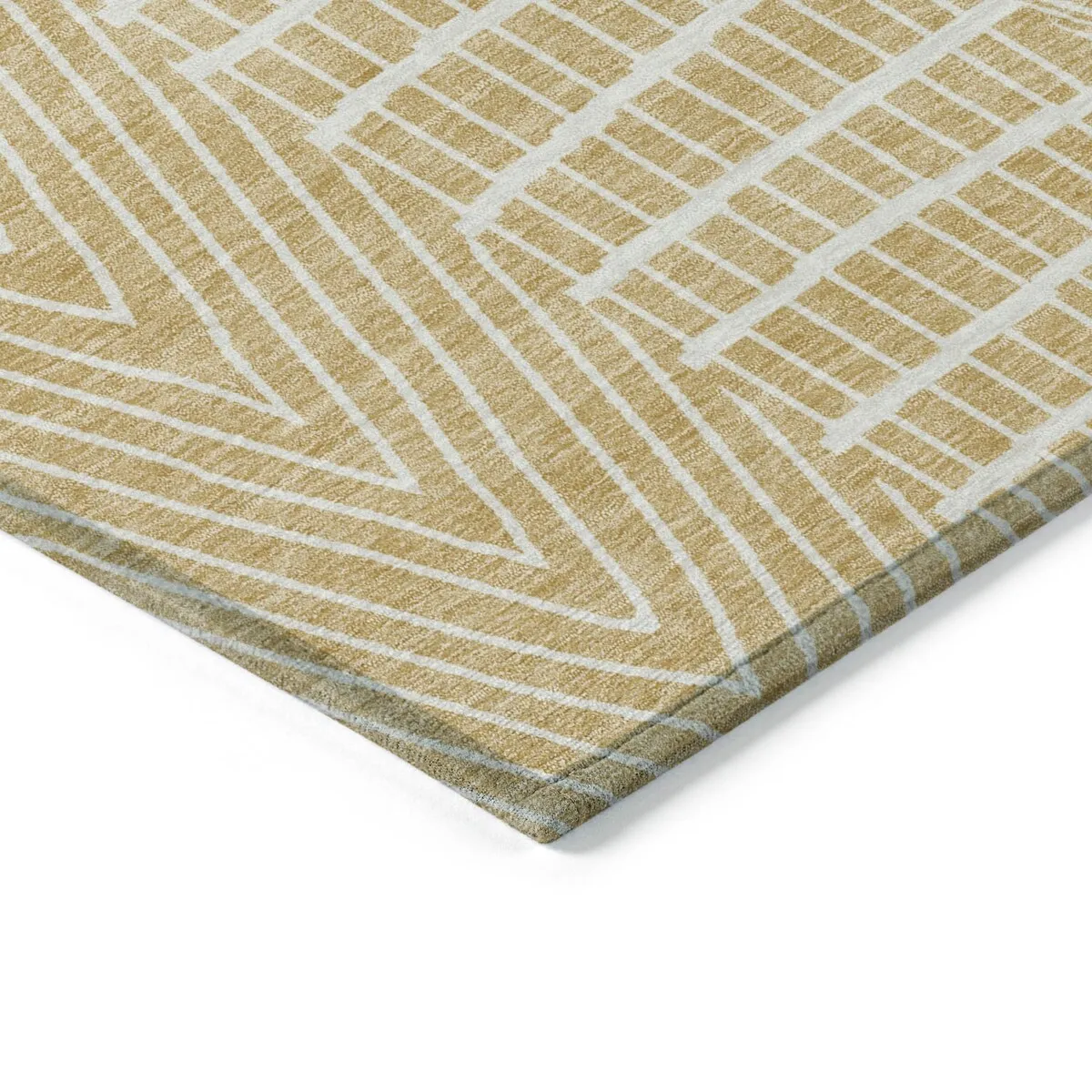 Machine Washable Indoor/ Outdoor Geo Patchwork Chantille Rug