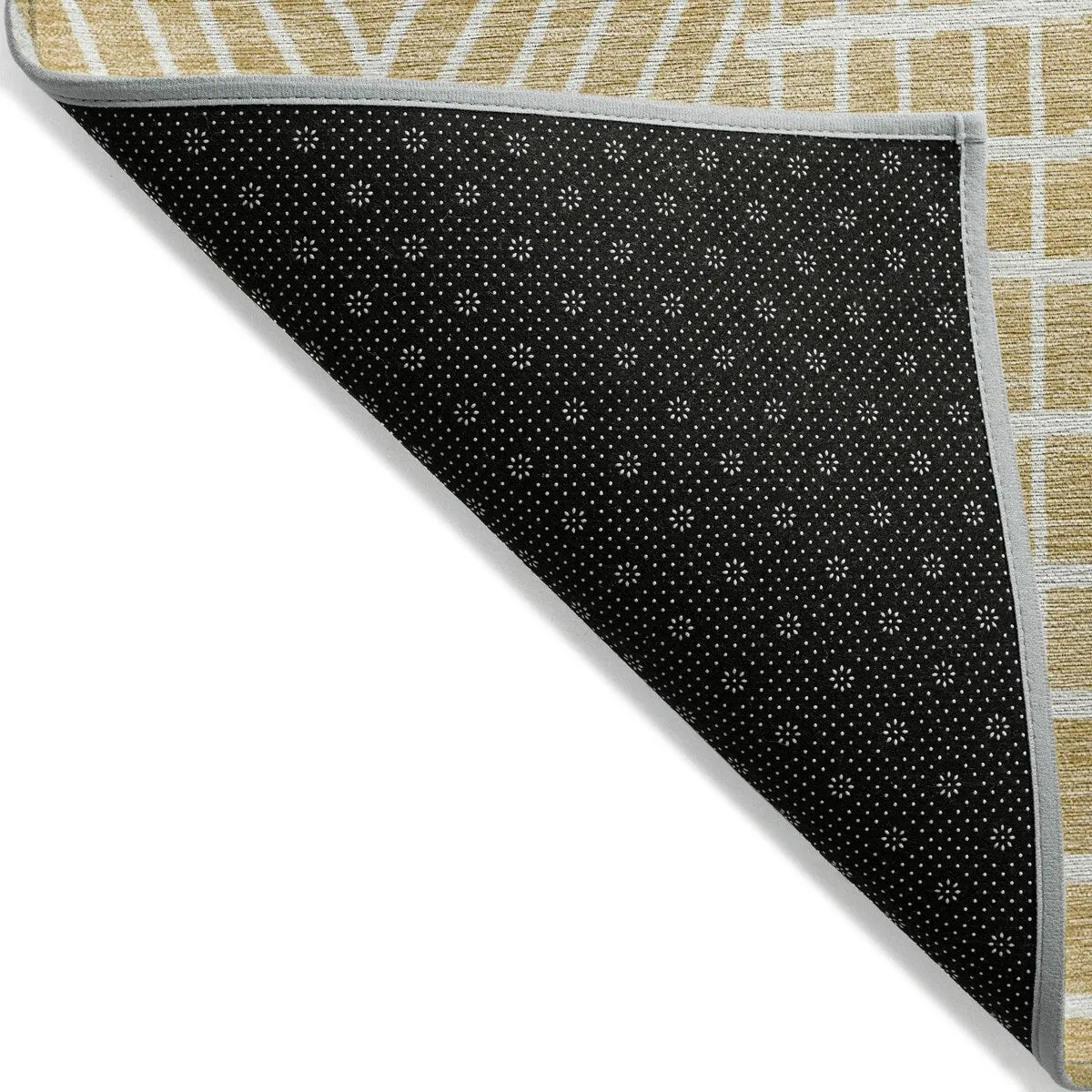 Machine Washable Indoor/ Outdoor Geo Patchwork Chantille Rug