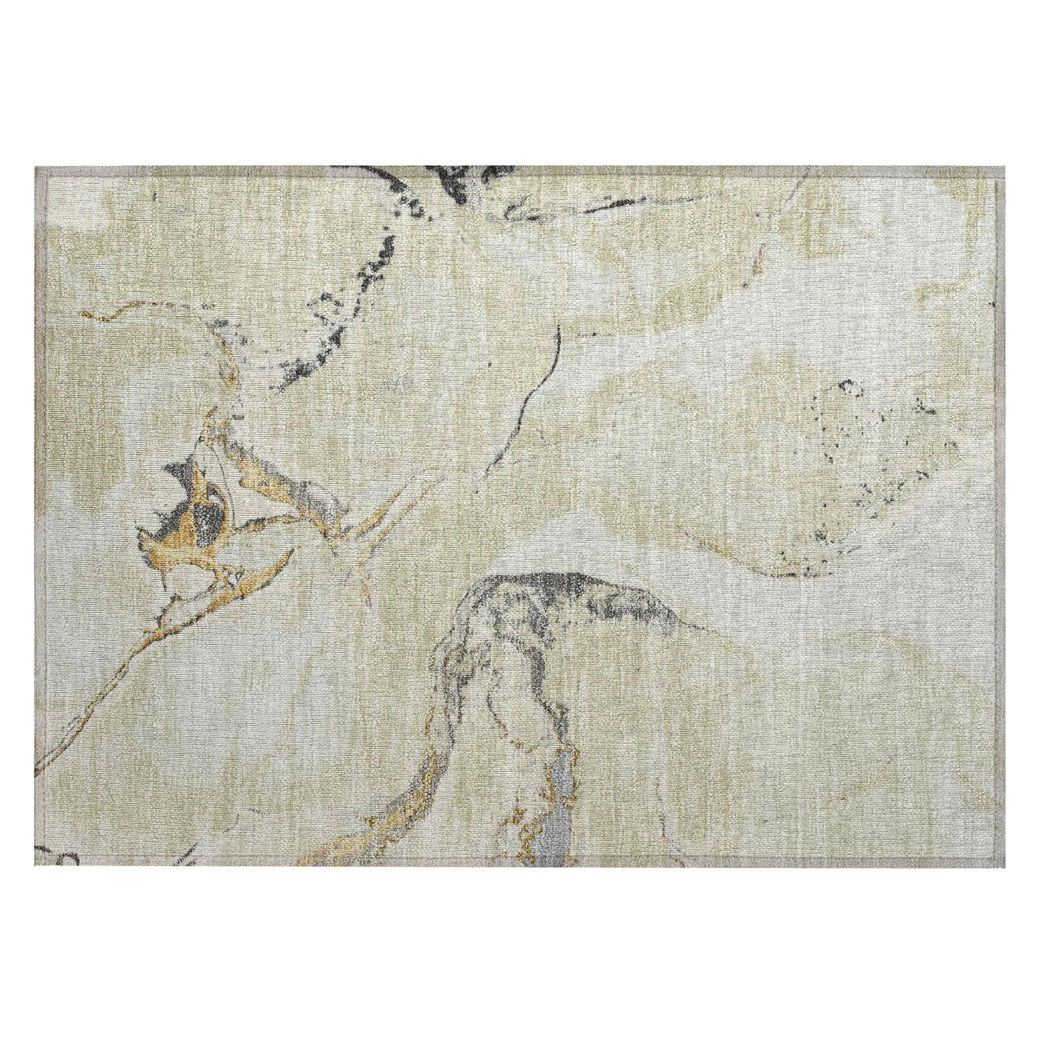 Machine Washable Indoor/ Outdoor Modern Abstract Chantille Rug
