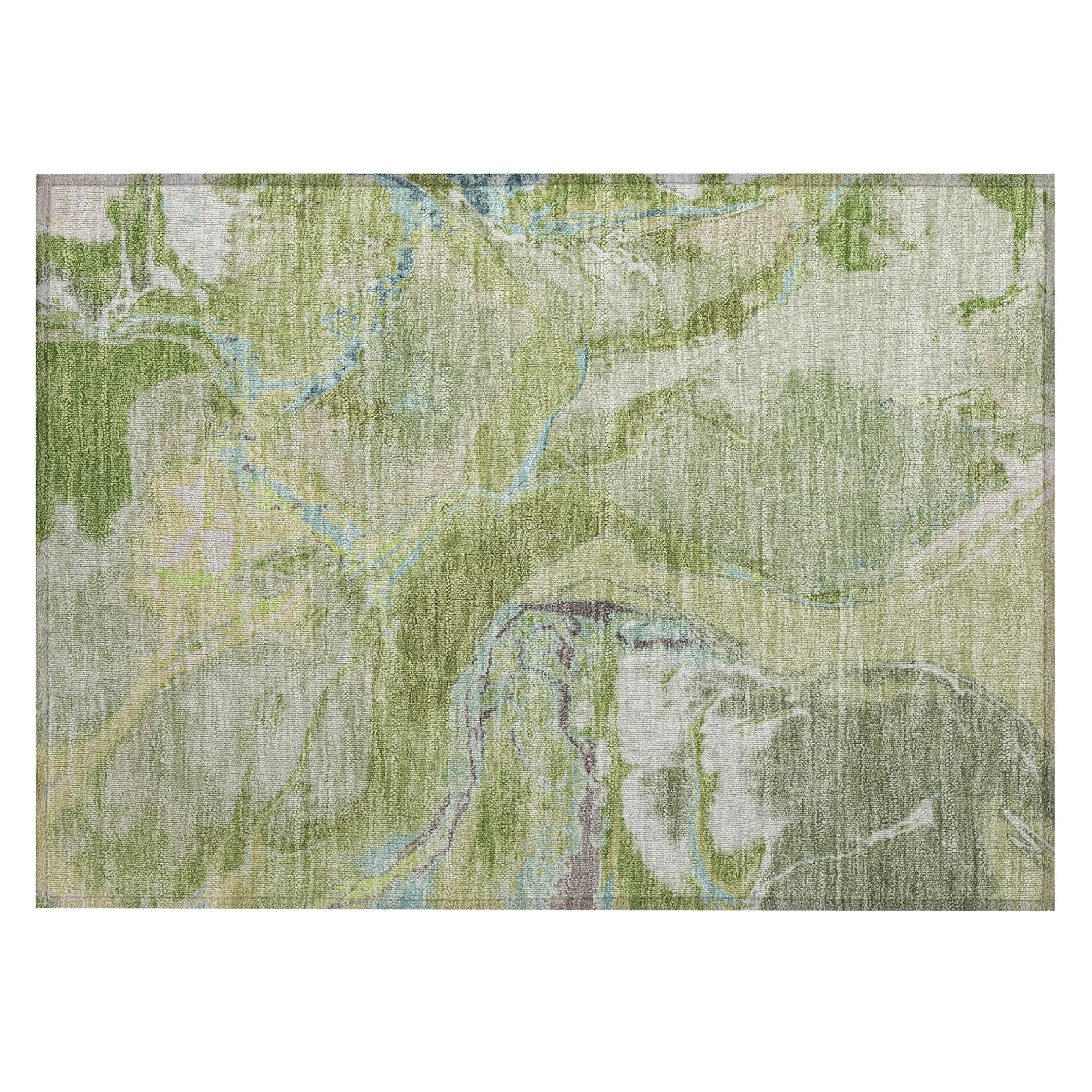 Machine Washable Indoor/ Outdoor Modern Abstract Chantille Rug