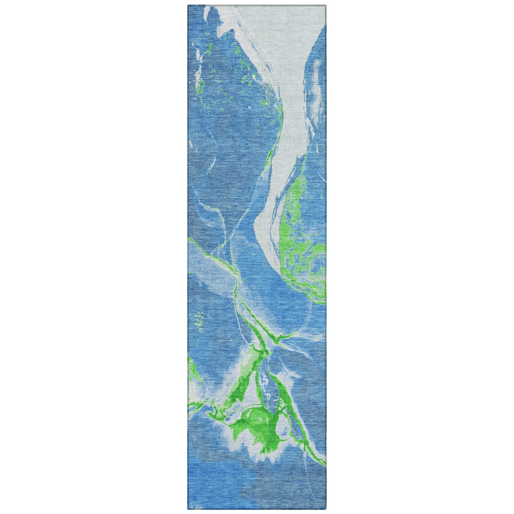 Machine Washable Indoor/ Outdoor Modern Abstract Chantille Rug