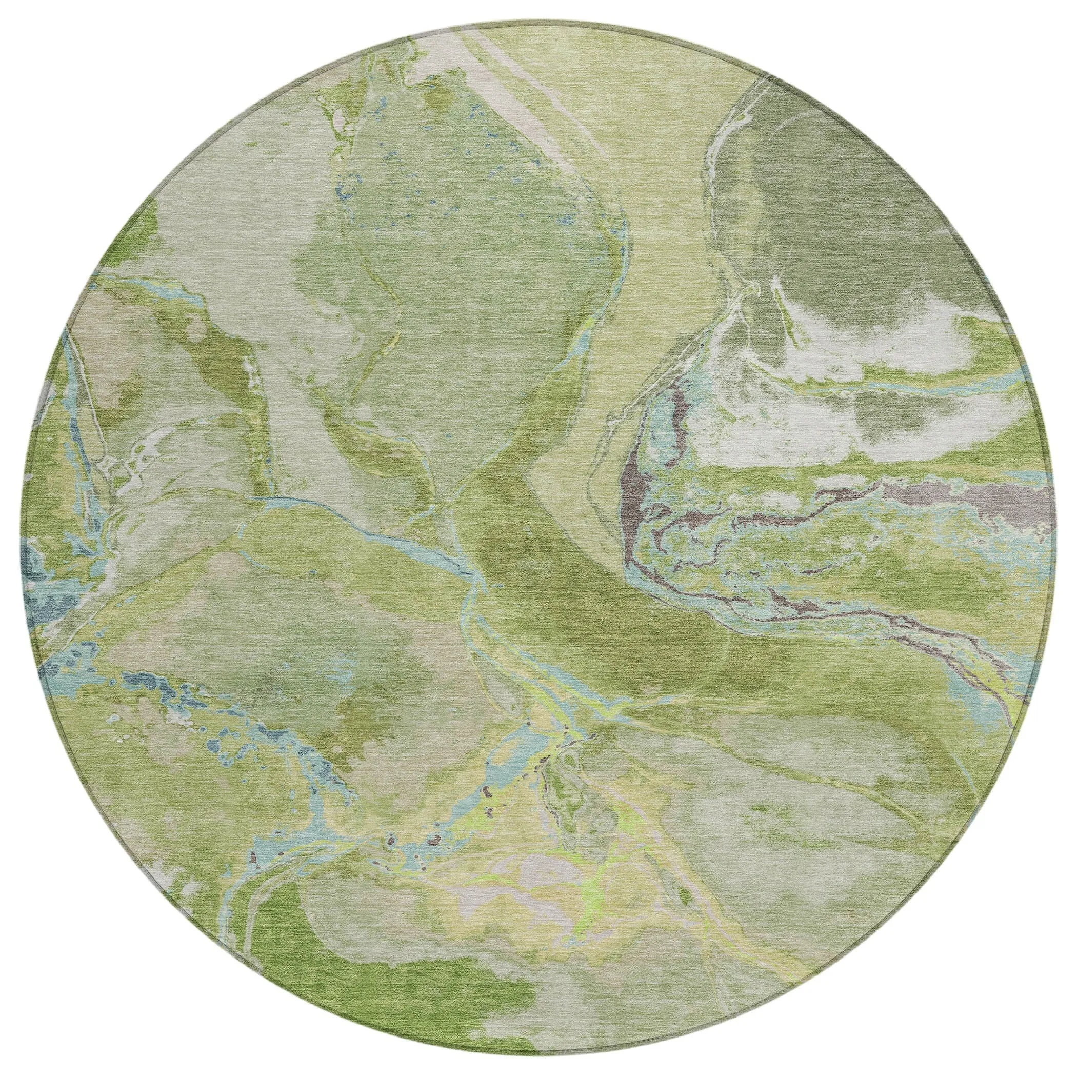 Machine Washable Indoor/ Outdoor Modern Abstract Chantille Rug
