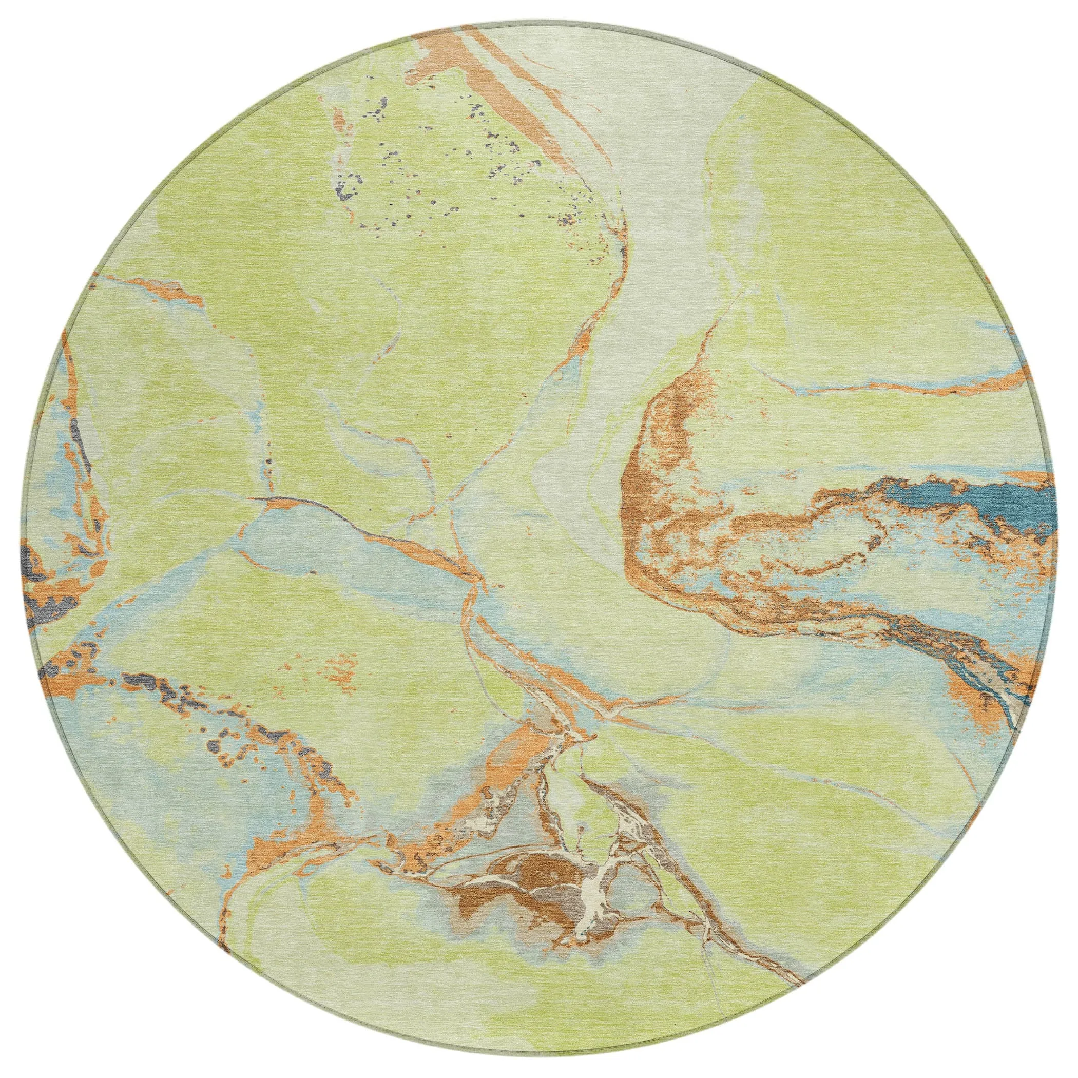 Machine Washable Indoor/ Outdoor Modern Abstract Chantille Rug