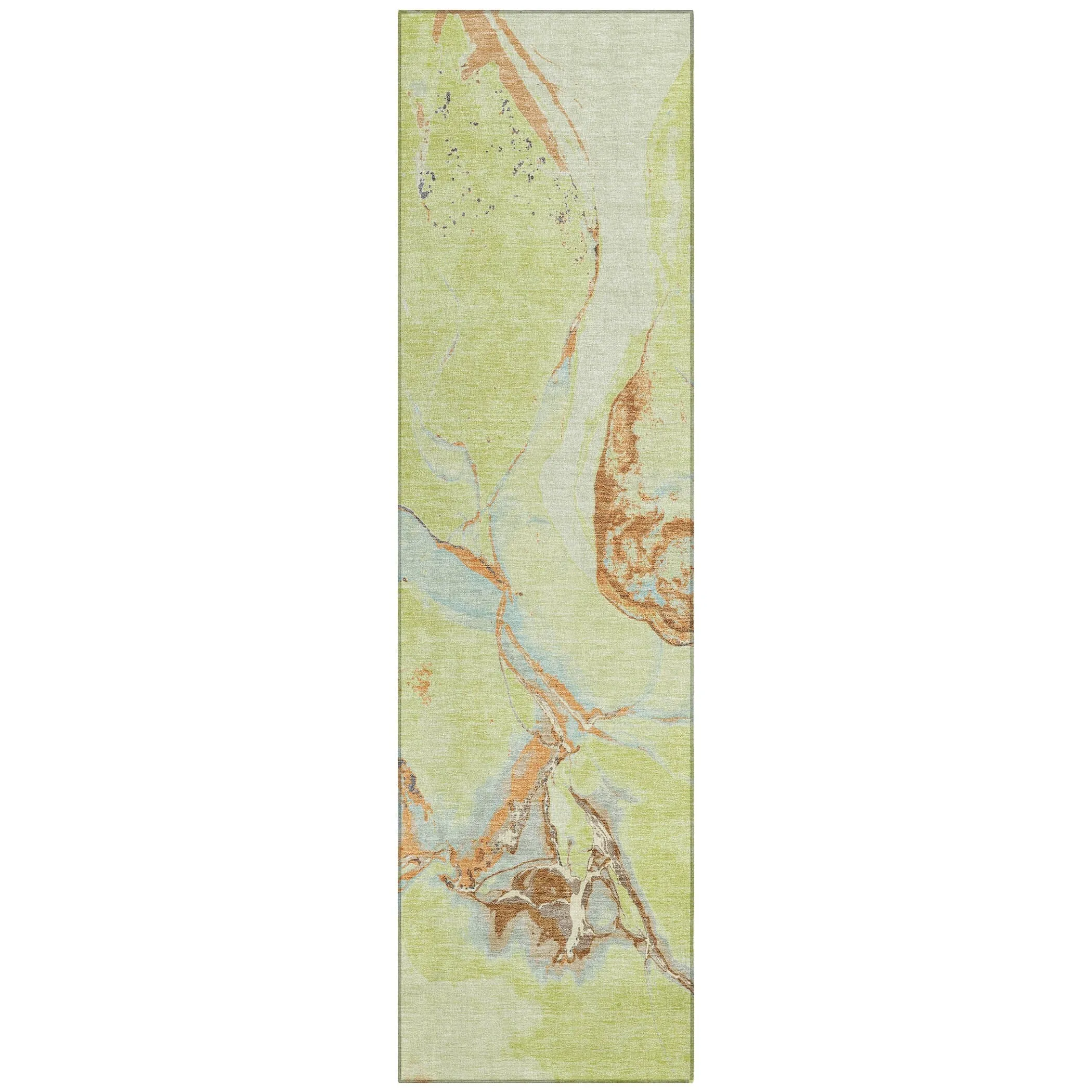Machine Washable Indoor/ Outdoor Modern Abstract Chantille Rug