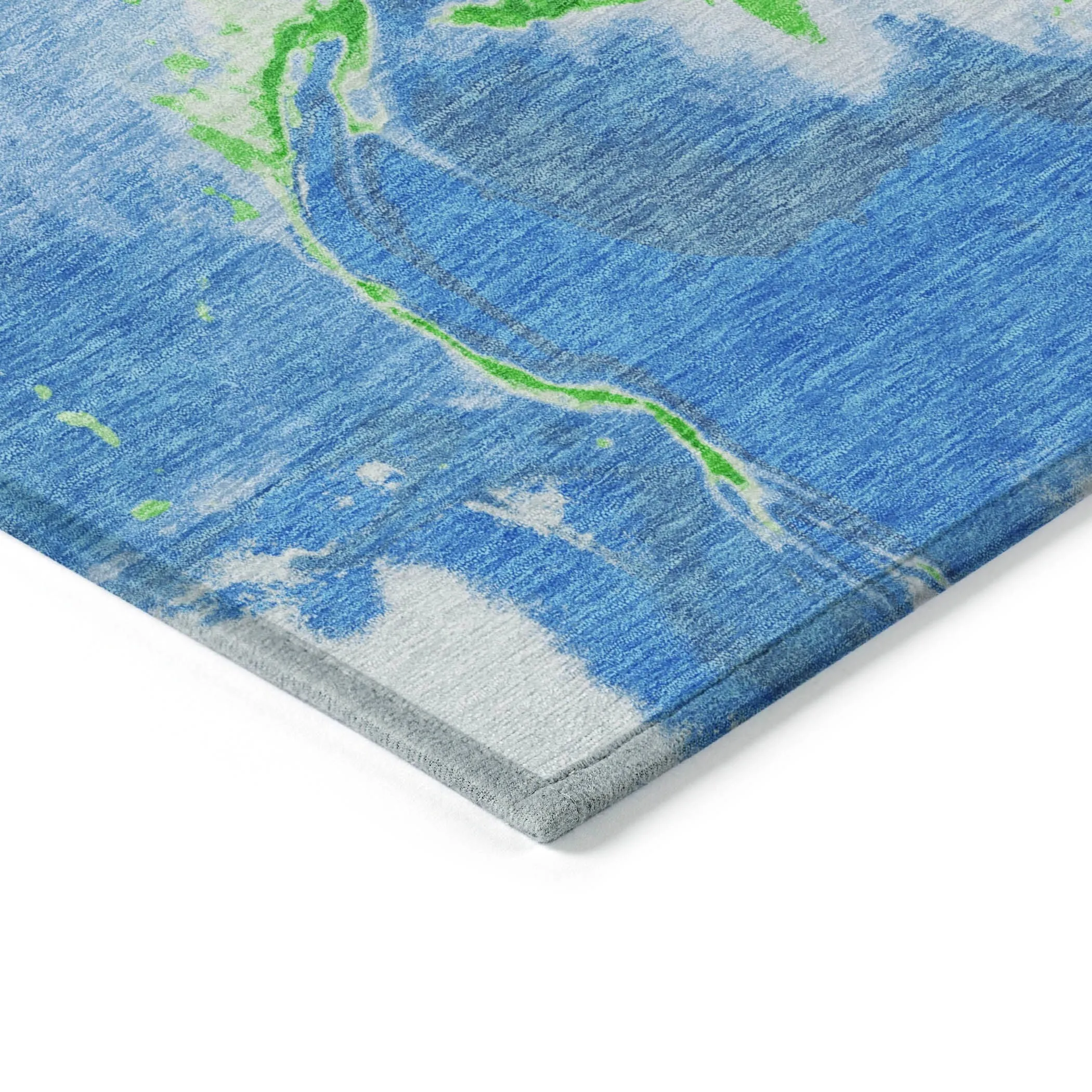 Machine Washable Indoor/ Outdoor Modern Abstract Chantille Rug
