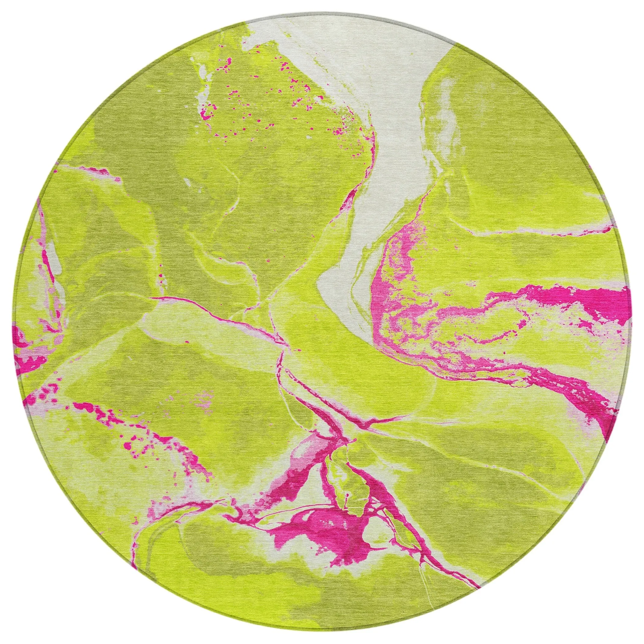 Machine Washable Indoor/ Outdoor Modern Abstract Chantille Rug