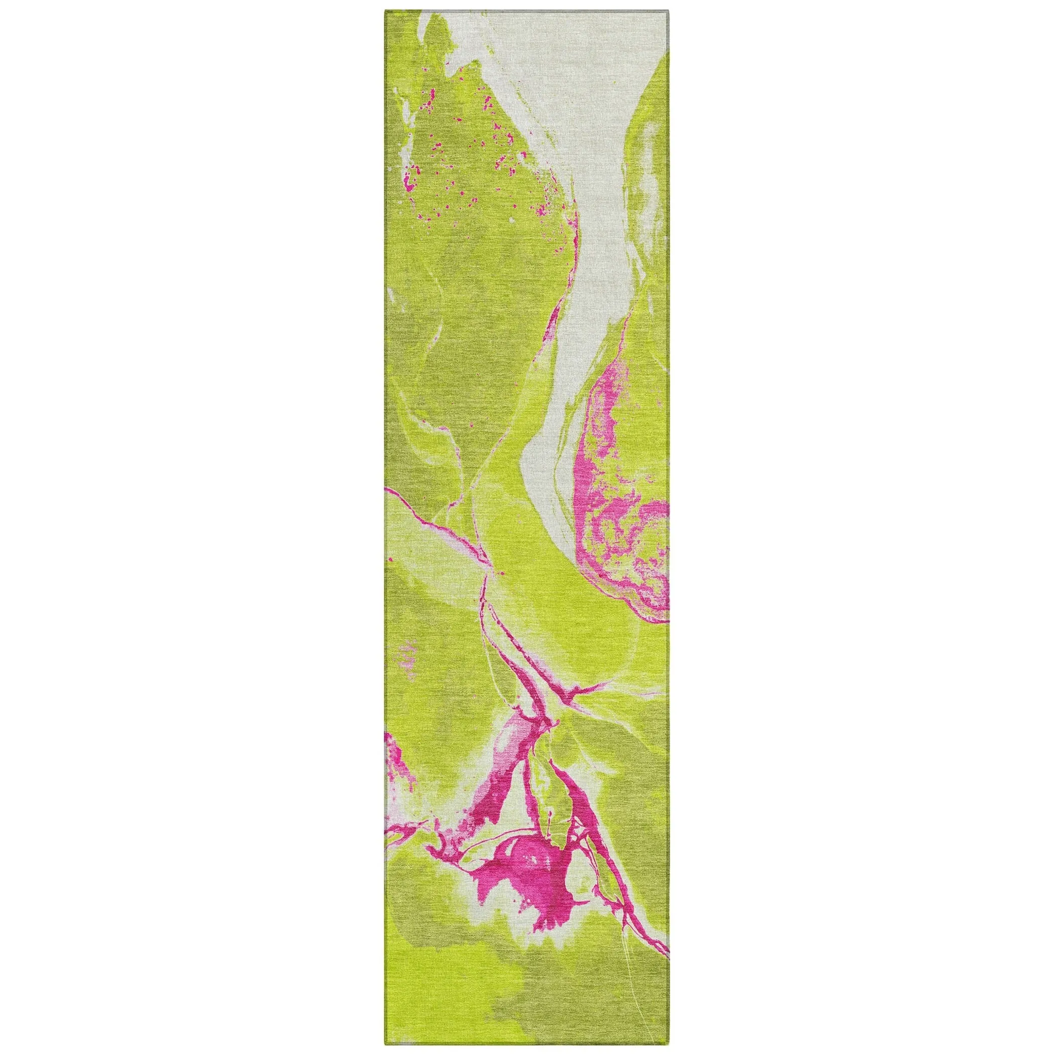 Machine Washable Indoor/ Outdoor Modern Abstract Chantille Rug