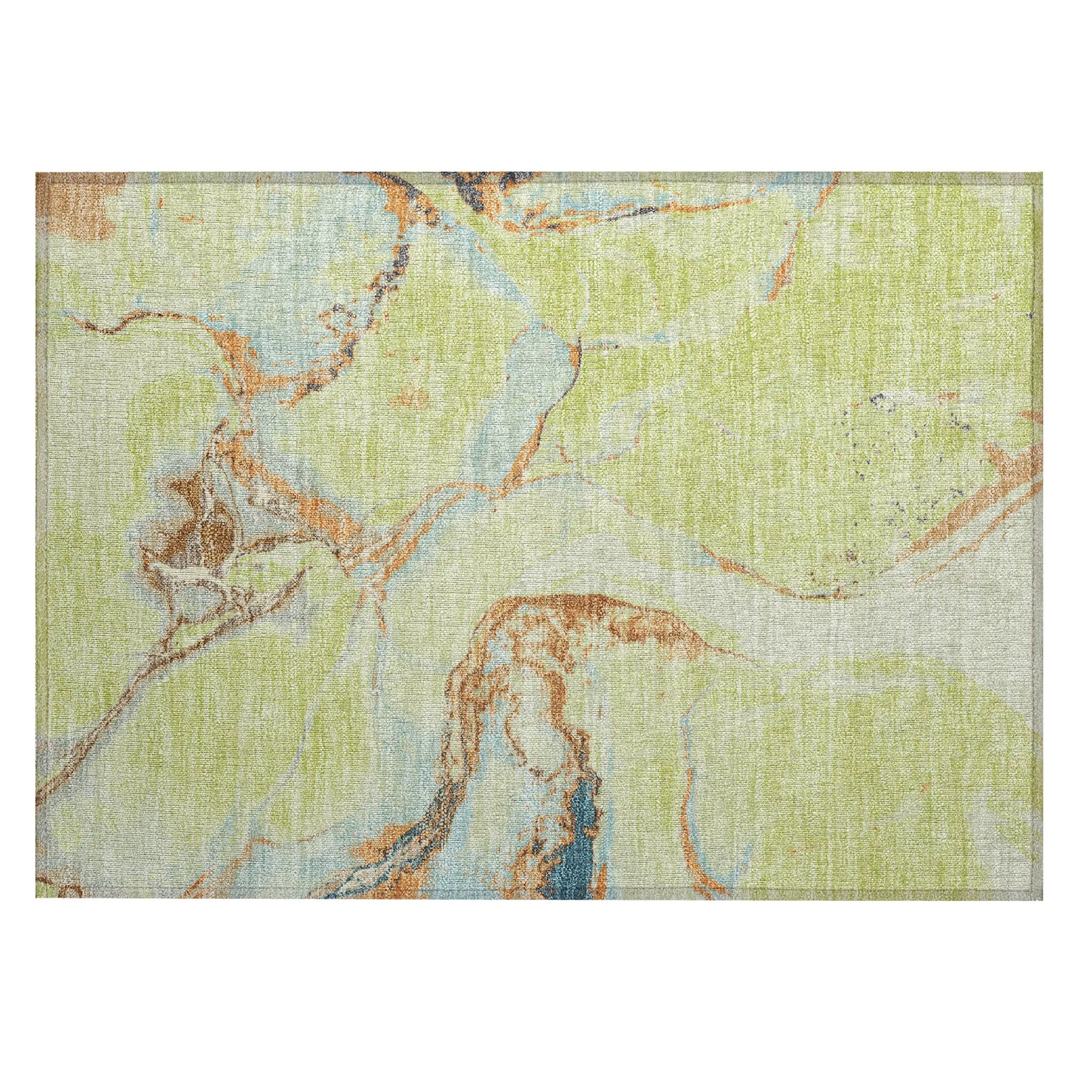 Machine Washable Indoor/ Outdoor Modern Abstract Chantille Rug