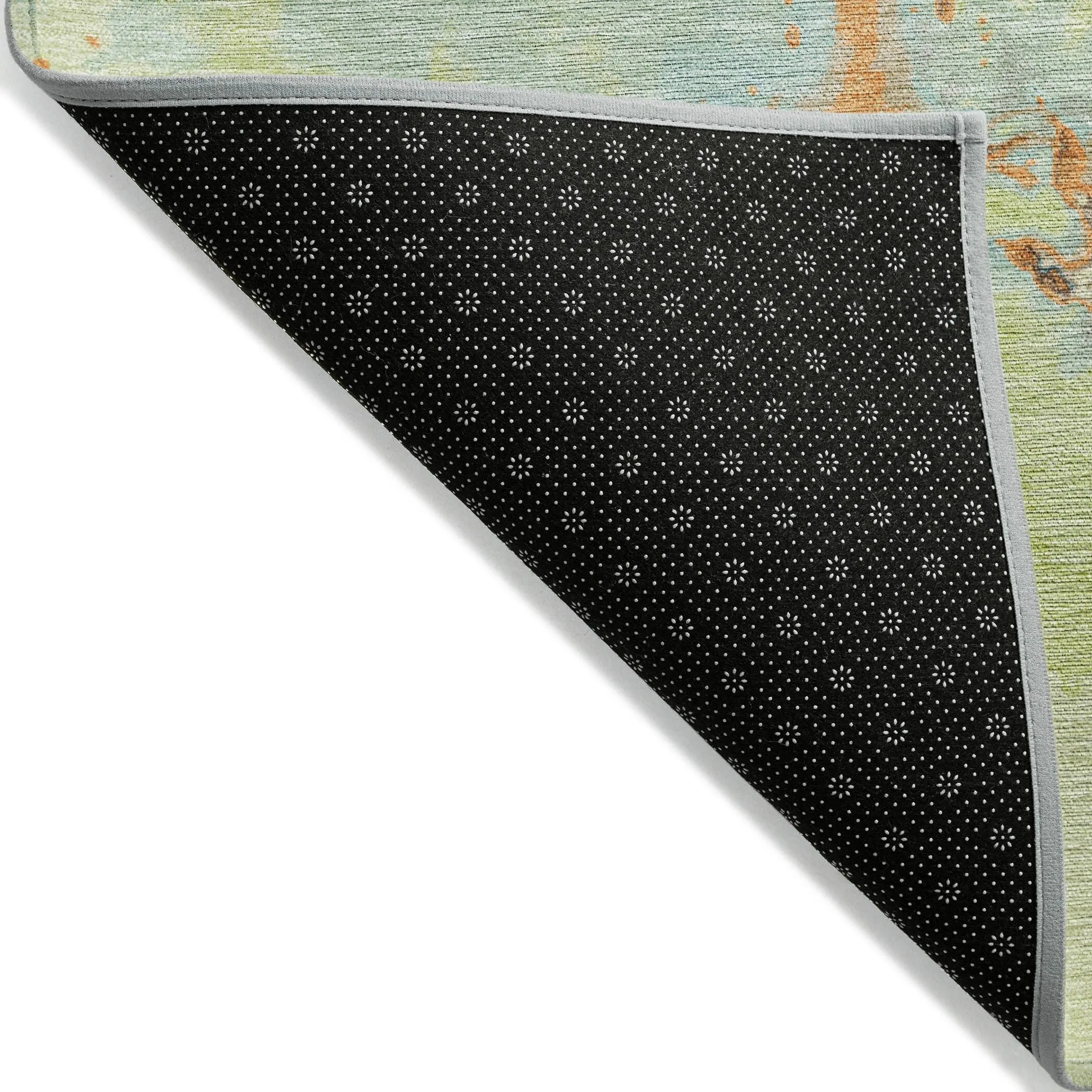 Machine Washable Indoor/ Outdoor Modern Abstract Chantille Rug