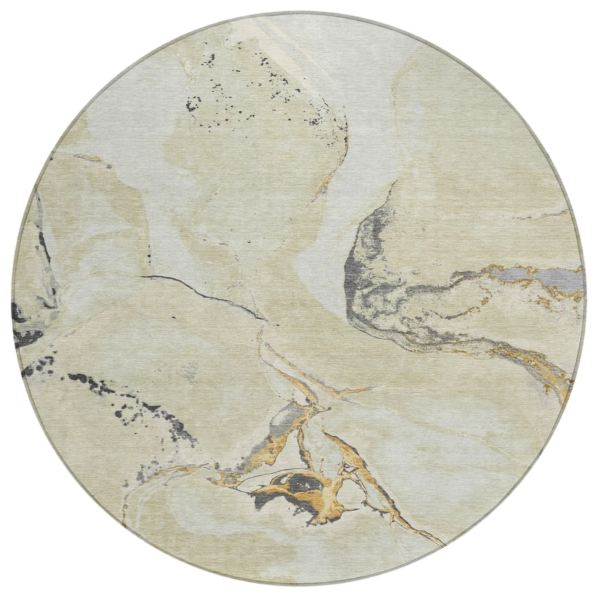 Machine Washable Indoor/ Outdoor Modern Abstract Chantille Rug