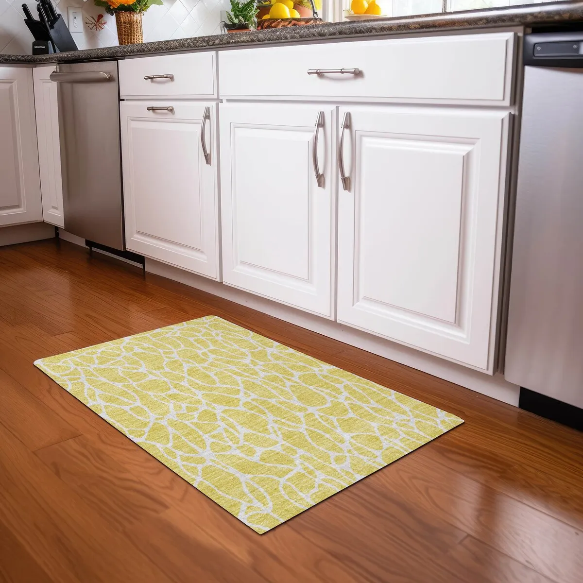 Machine Washable Indoor/ Outdoor Modern Chantille Rug