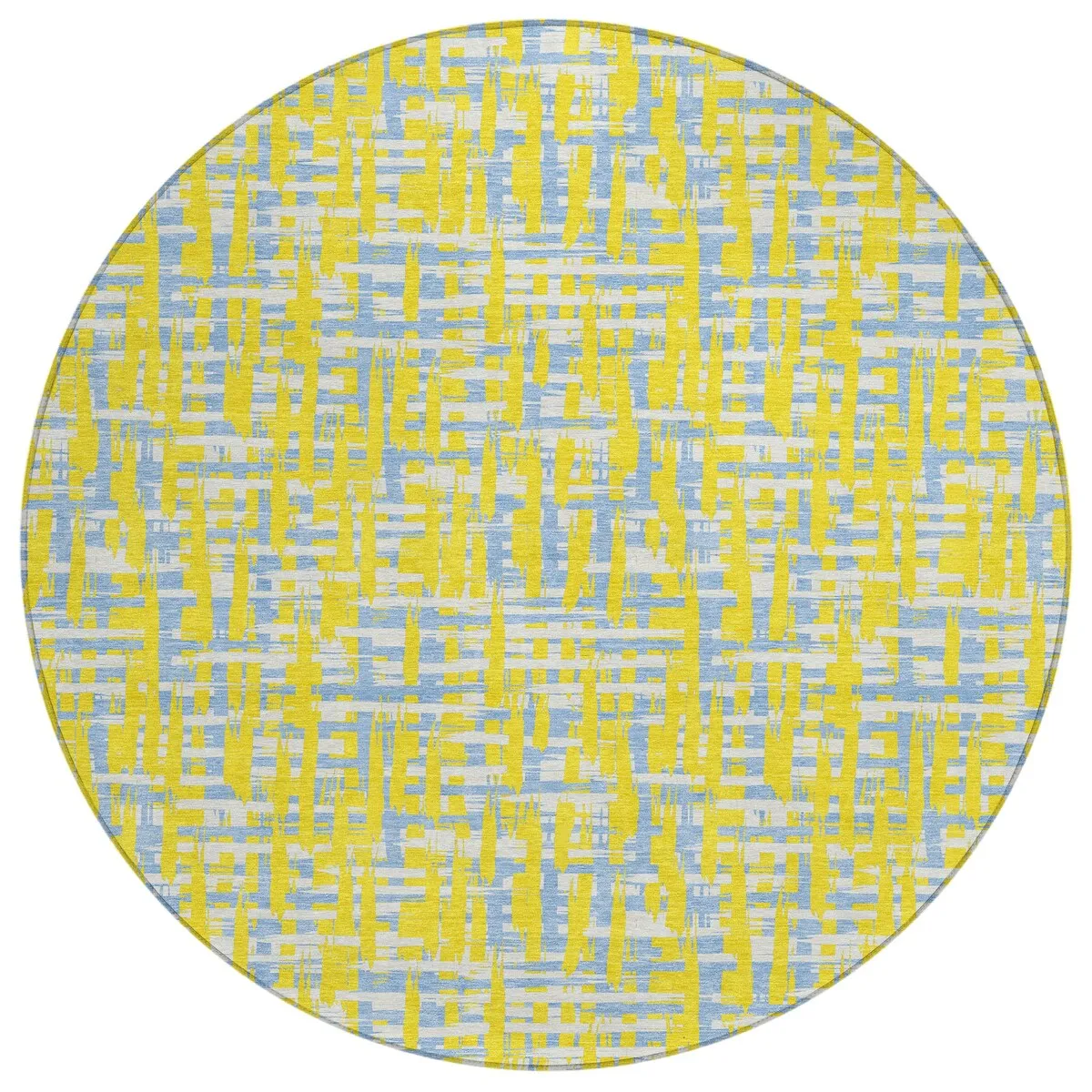Machine Washable Indoor/ Outdoor Modern Crosshatch Chantille Rug