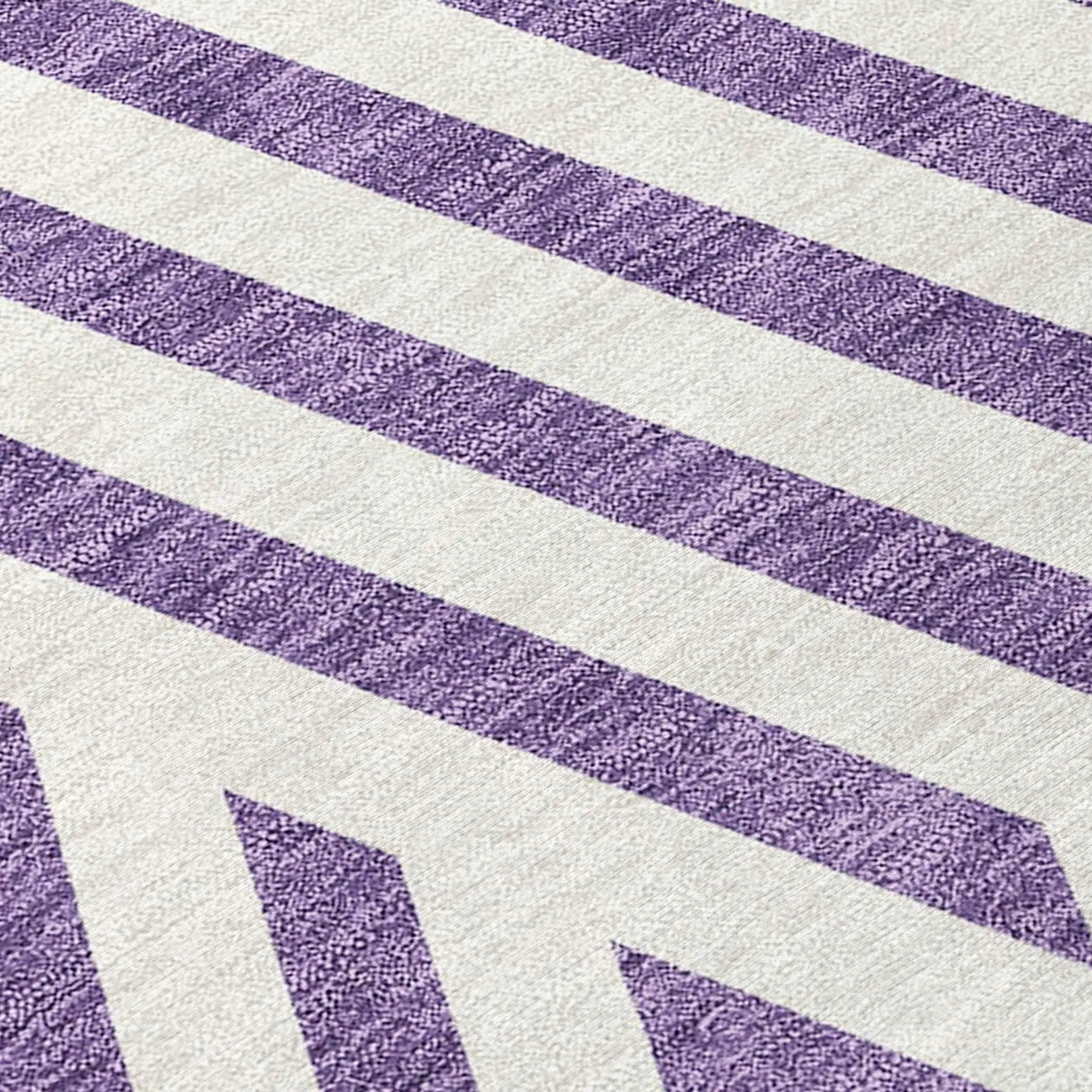Machine Washable Indoor/ Outdoor Modern Diamonds Chantille Rug