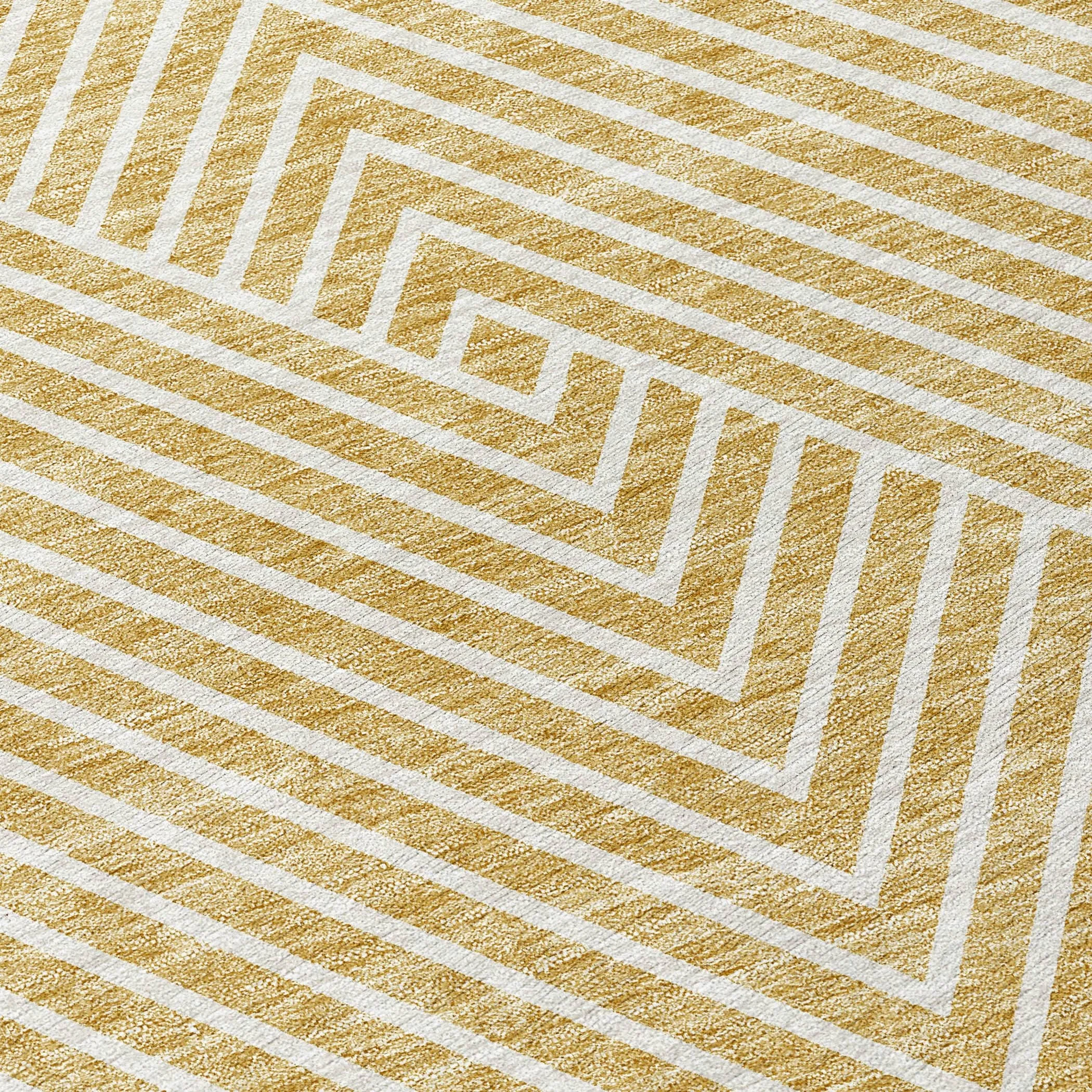 Machine Washable Indoor/ Outdoor Modern Geo Chantille Rug