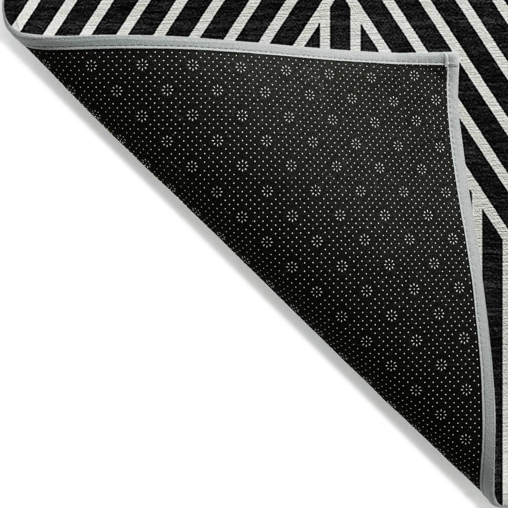 Machine Washable Indoor/ Outdoor Modern Geo Chantille Rug