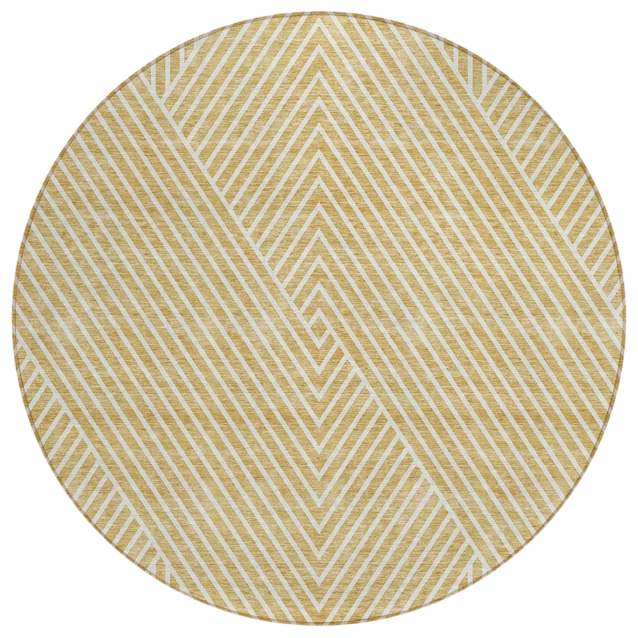 Machine Washable Indoor/ Outdoor Modern Geo Chantille Rug