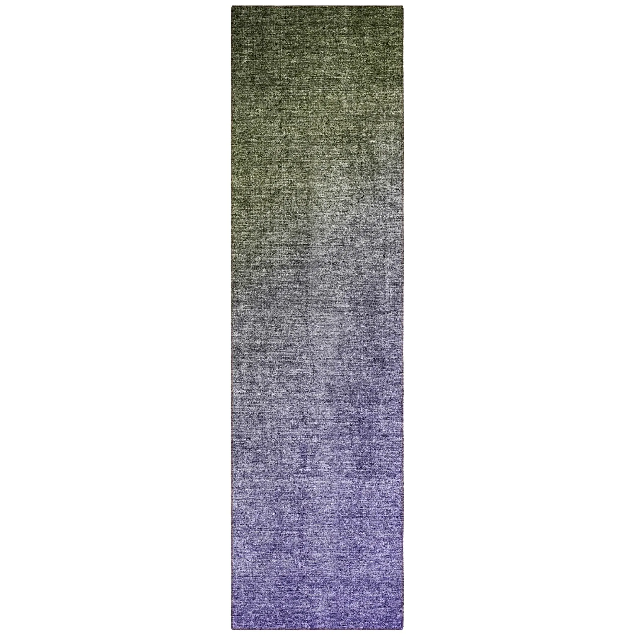 Machine Washable Indoor/ Outdoor Modern Ombre Chantille Rug