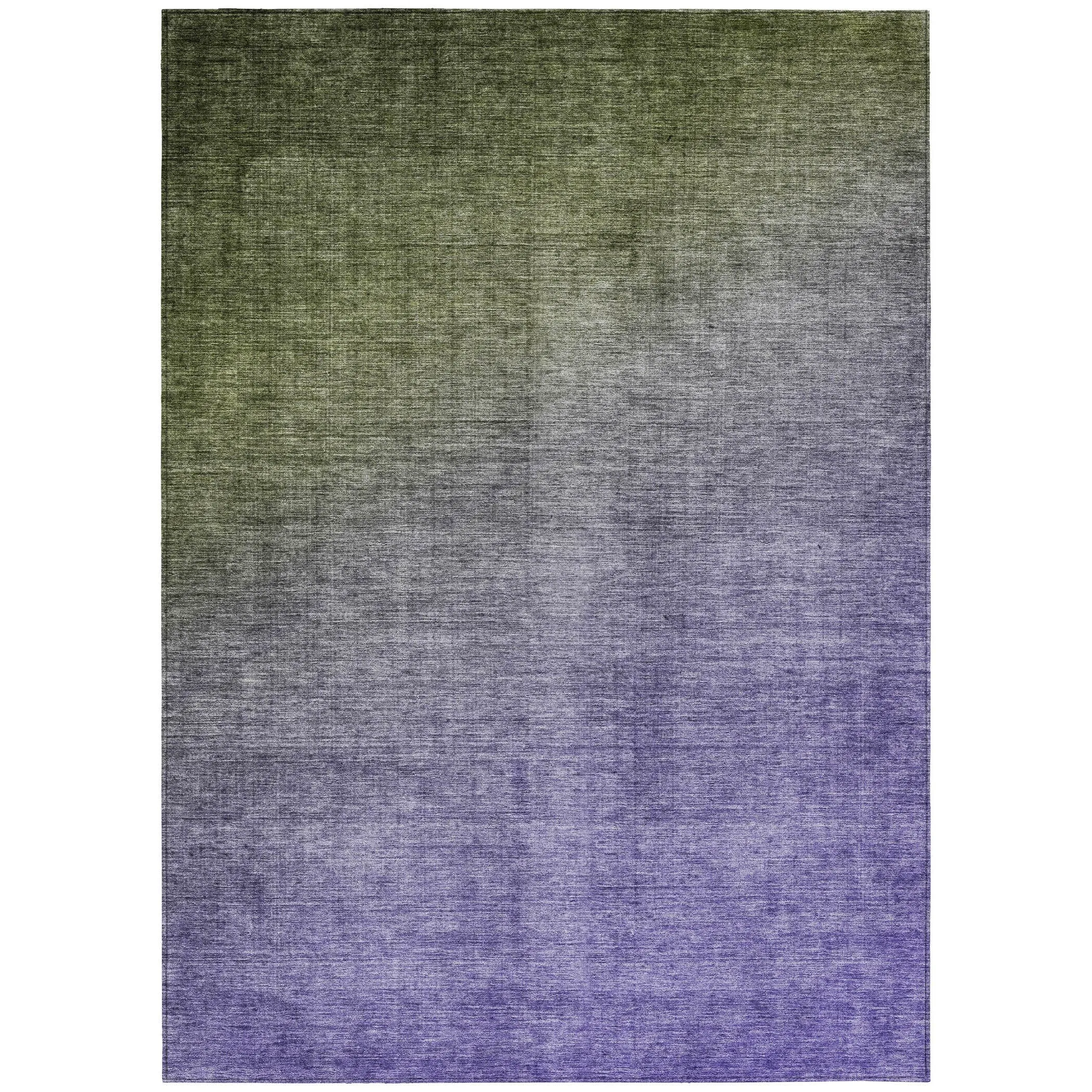 Machine Washable Indoor/ Outdoor Modern Ombre Chantille Rug