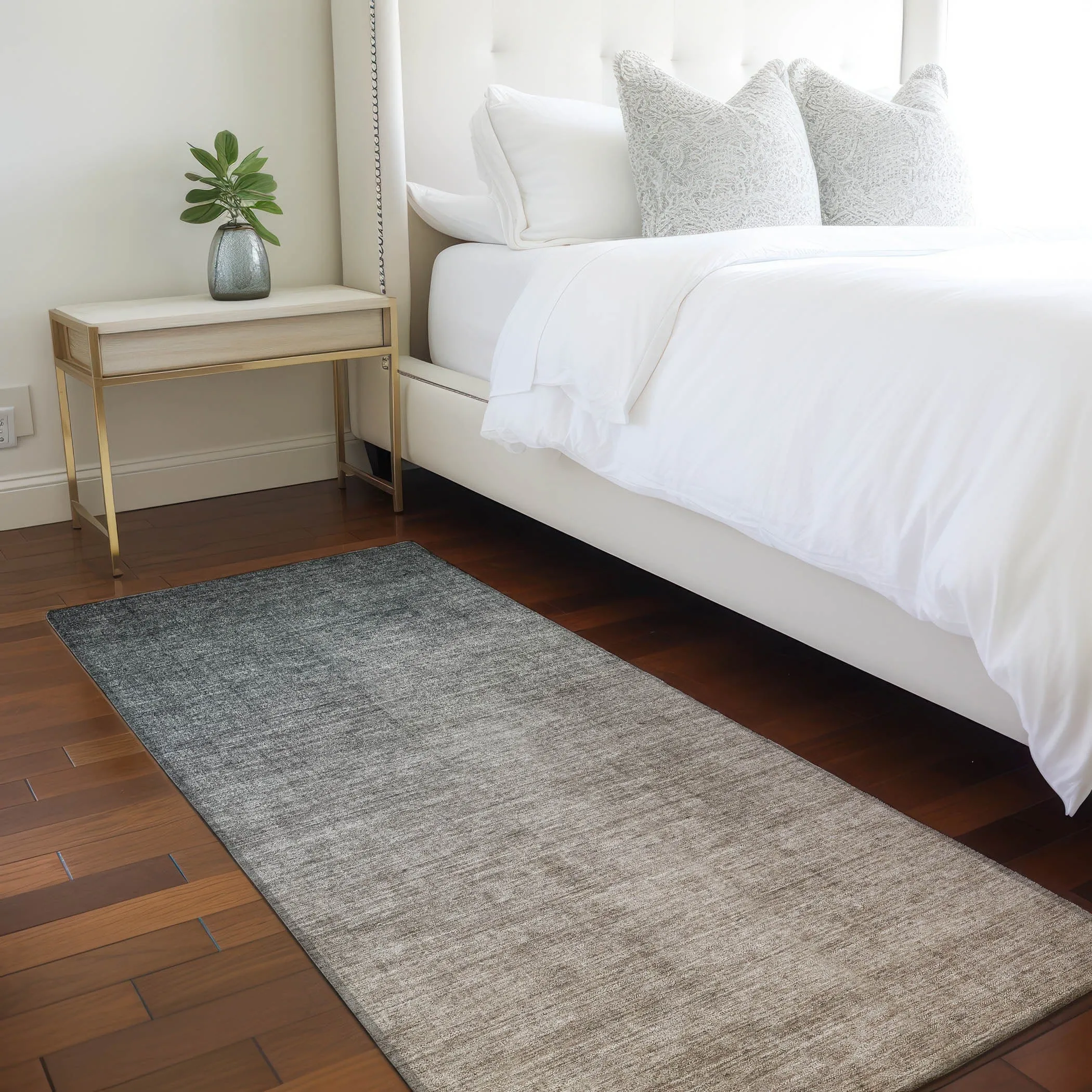 Machine Washable Indoor/ Outdoor Modern Ombre Chantille Rug