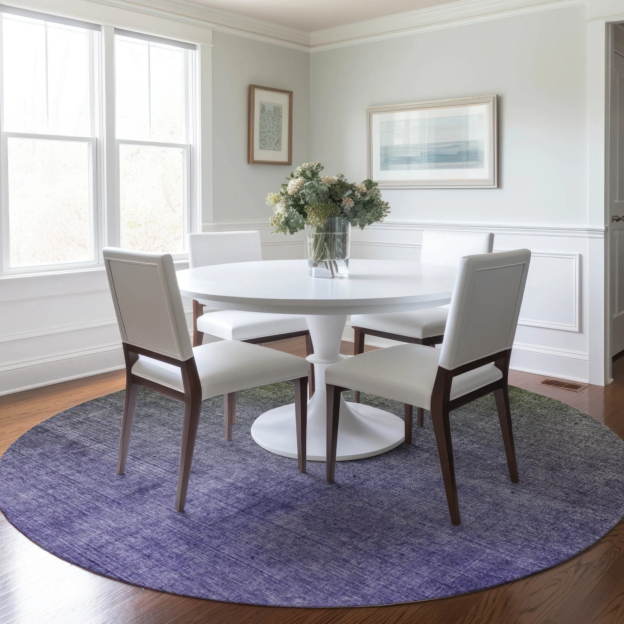 Machine Washable Indoor/ Outdoor Modern Ombre Chantille Rug