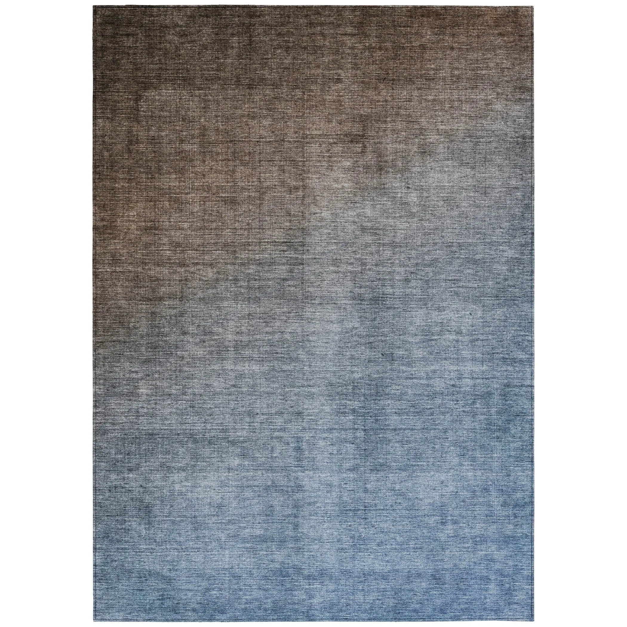 Machine Washable Indoor/ Outdoor Modern Ombre Chantille Rug