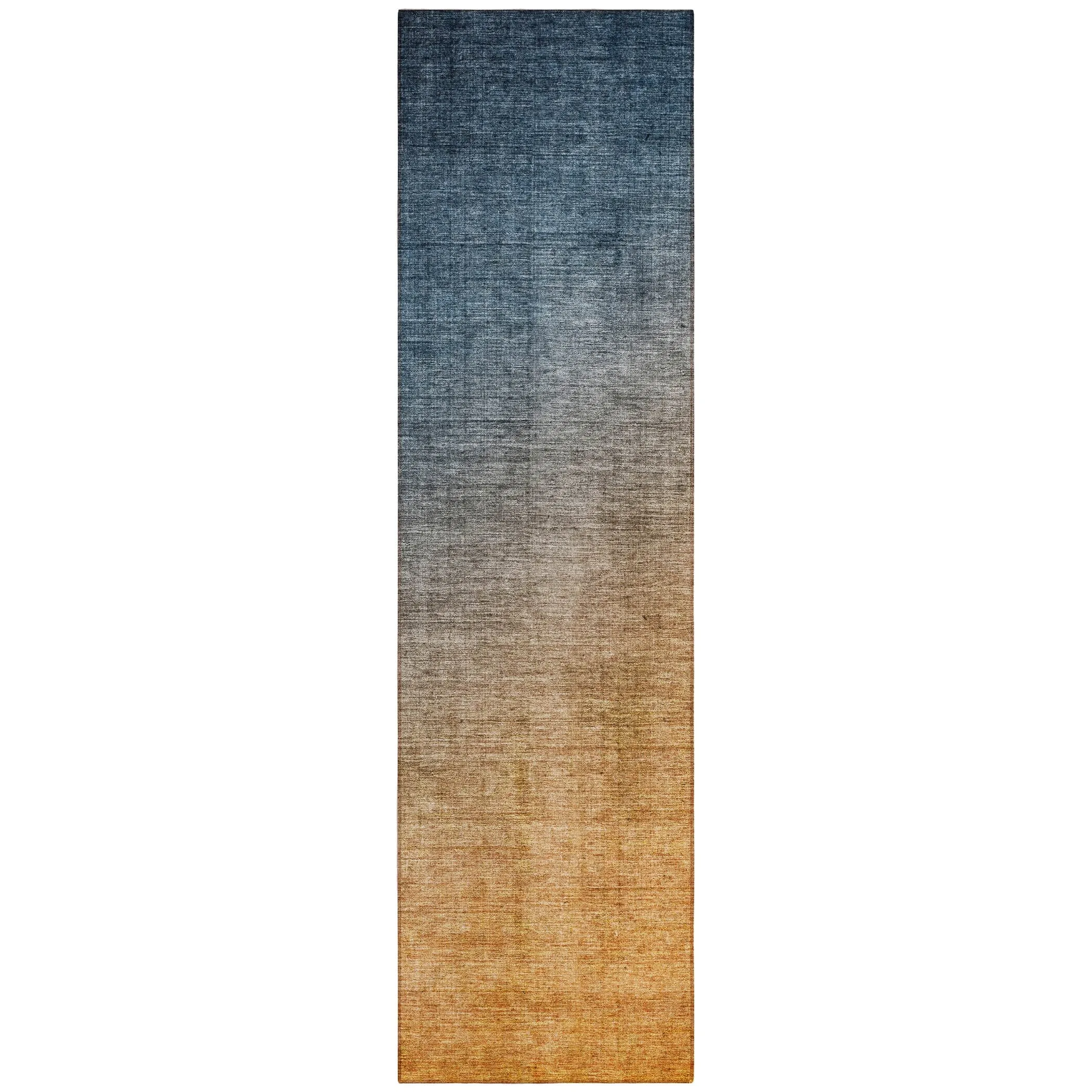 Machine Washable Indoor/ Outdoor Modern Ombre Chantille Rug