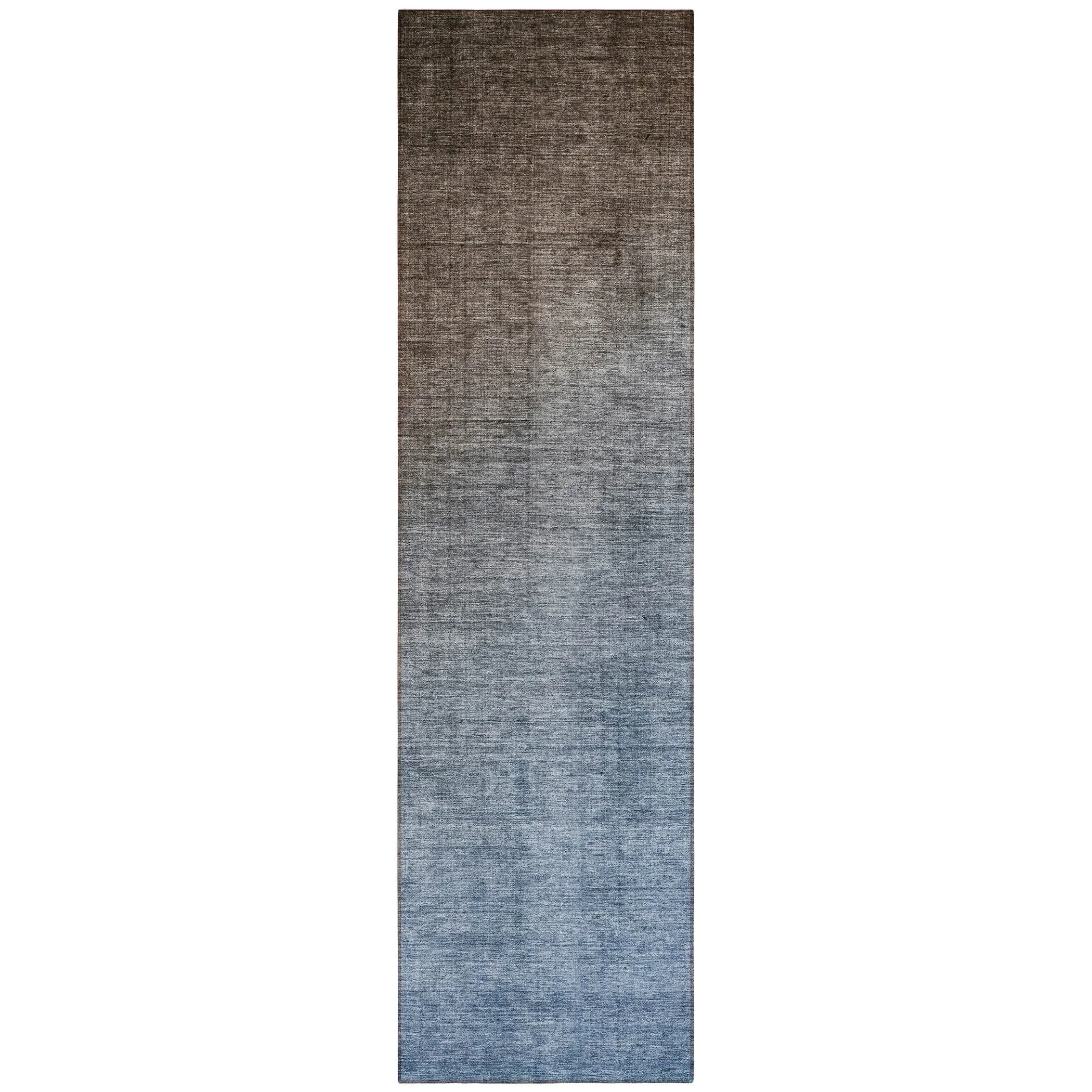 Machine Washable Indoor/ Outdoor Modern Ombre Chantille Rug