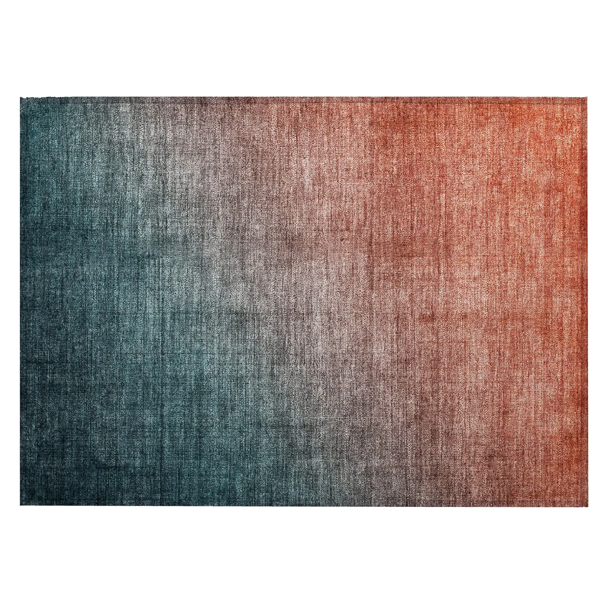 Machine Washable Indoor/ Outdoor Modern Ombre Chantille Rug