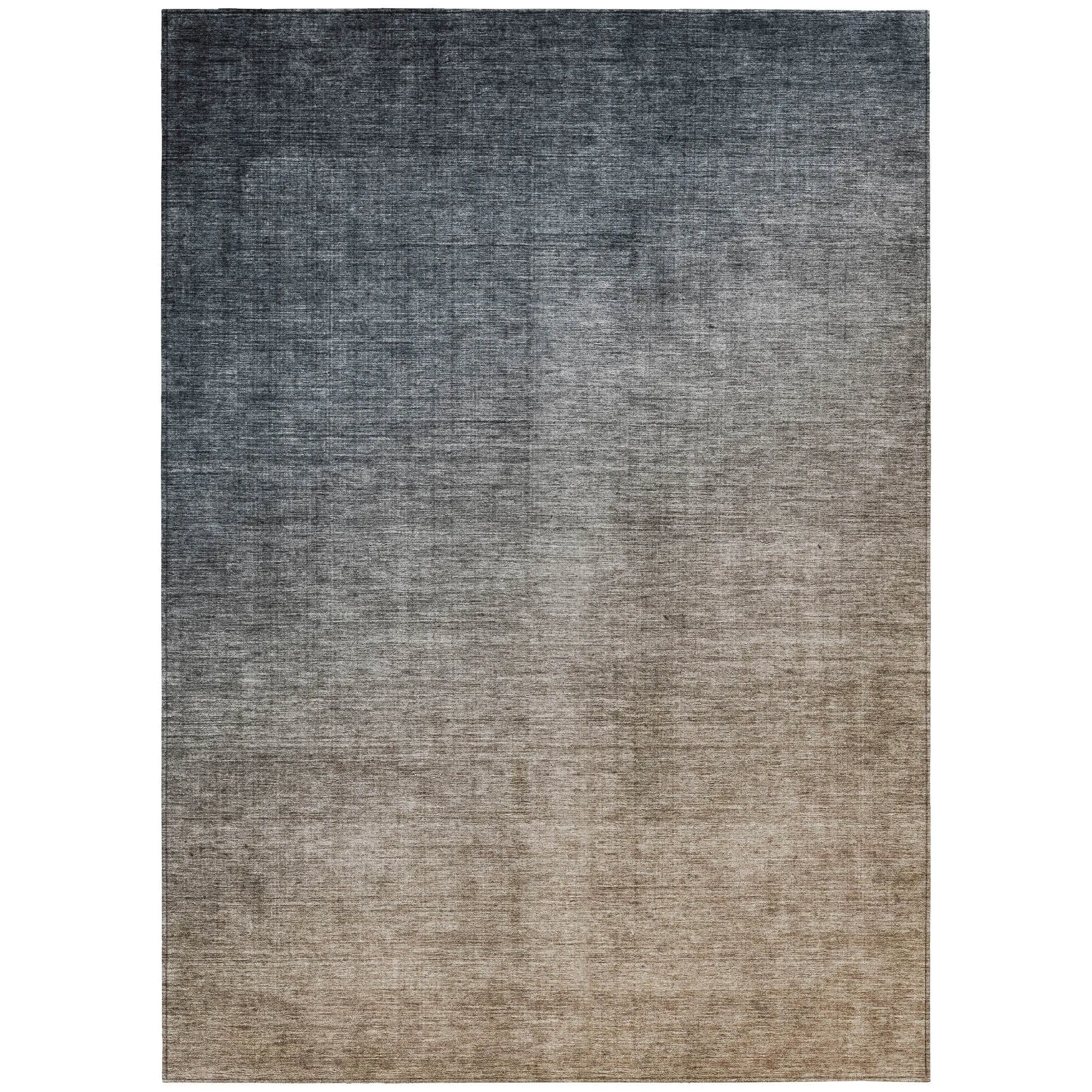 Machine Washable Indoor/ Outdoor Modern Ombre Chantille Rug