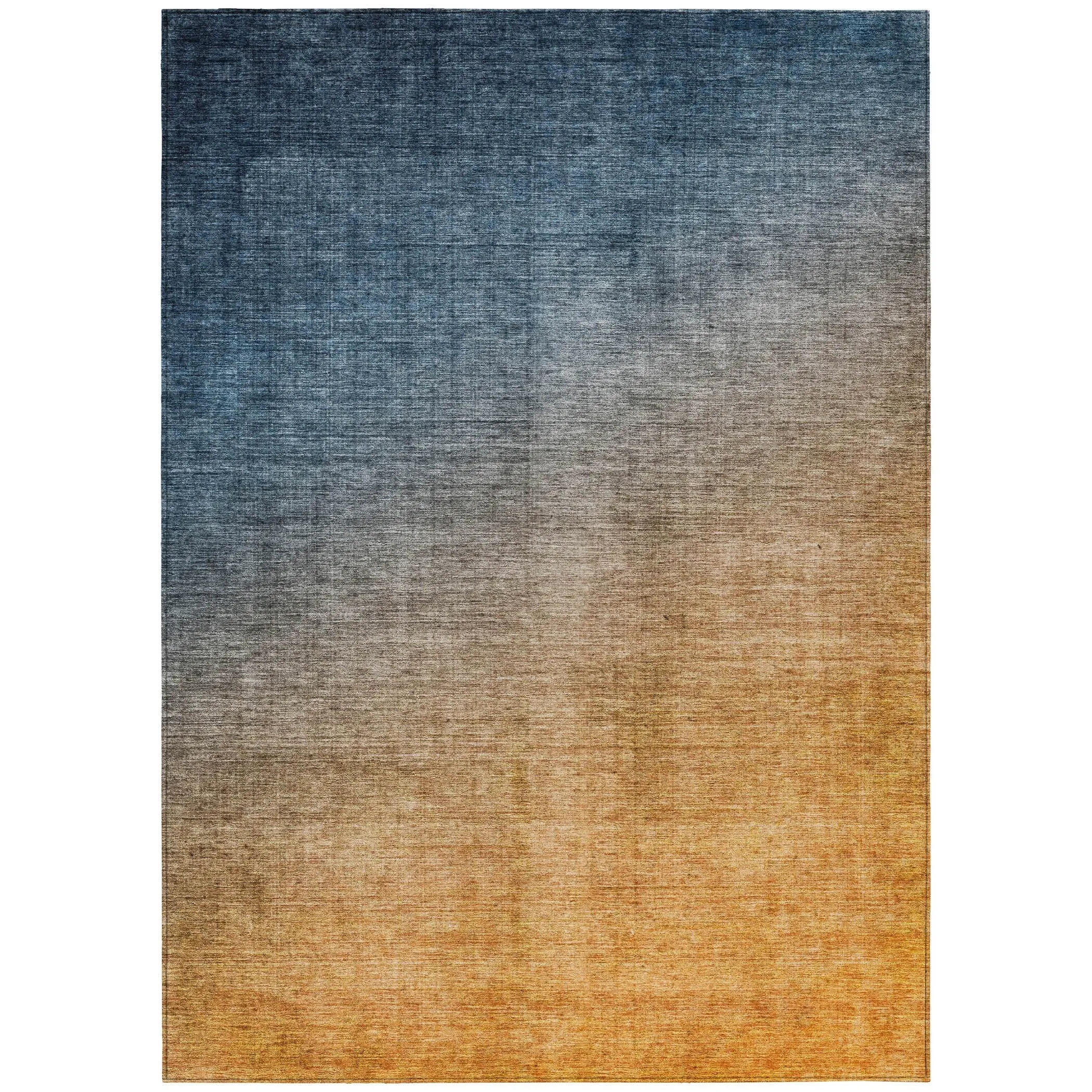 Machine Washable Indoor/ Outdoor Modern Ombre Chantille Rug