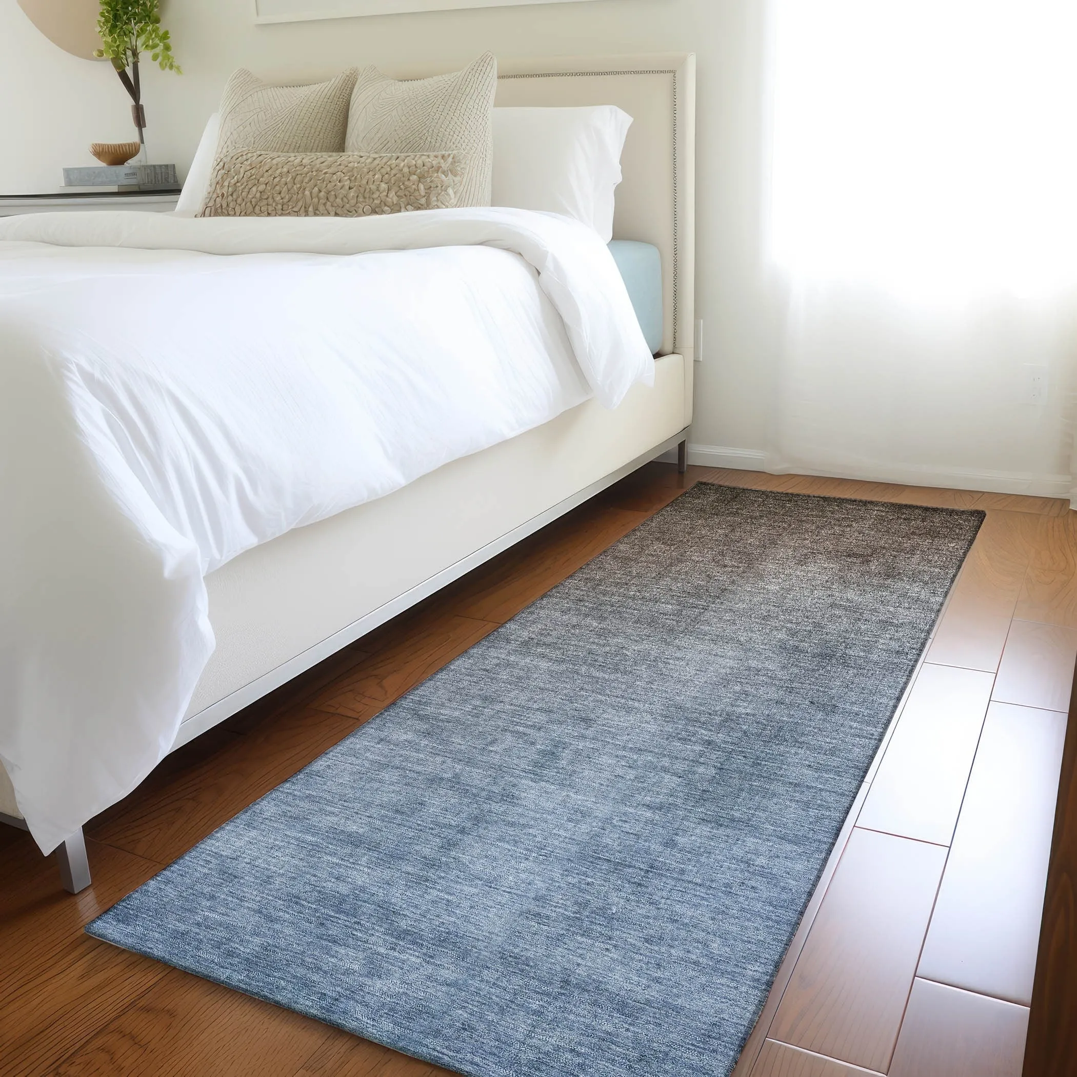 Machine Washable Indoor/ Outdoor Modern Ombre Chantille Rug