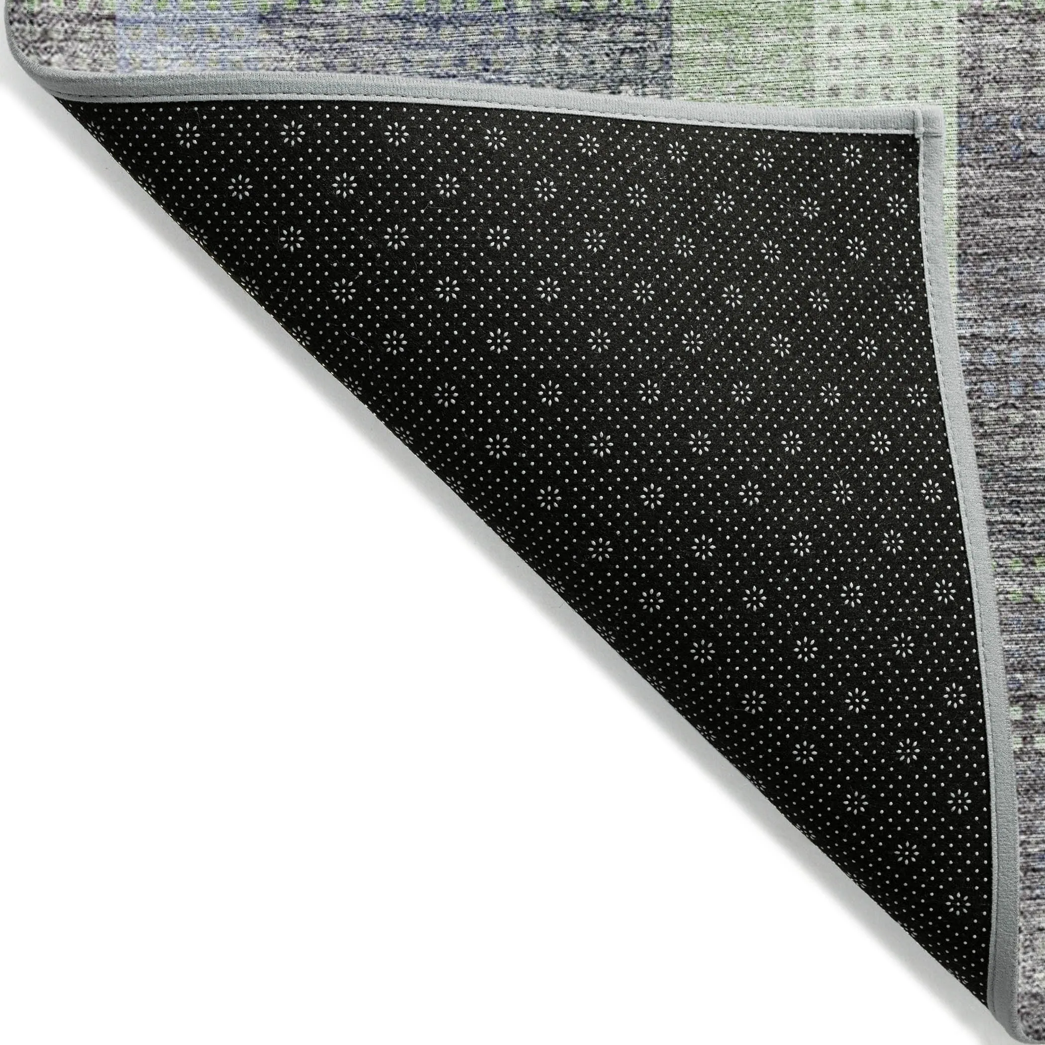 Machine Washable Indoor/ Outdoor Modern Plaid Chantille Rug