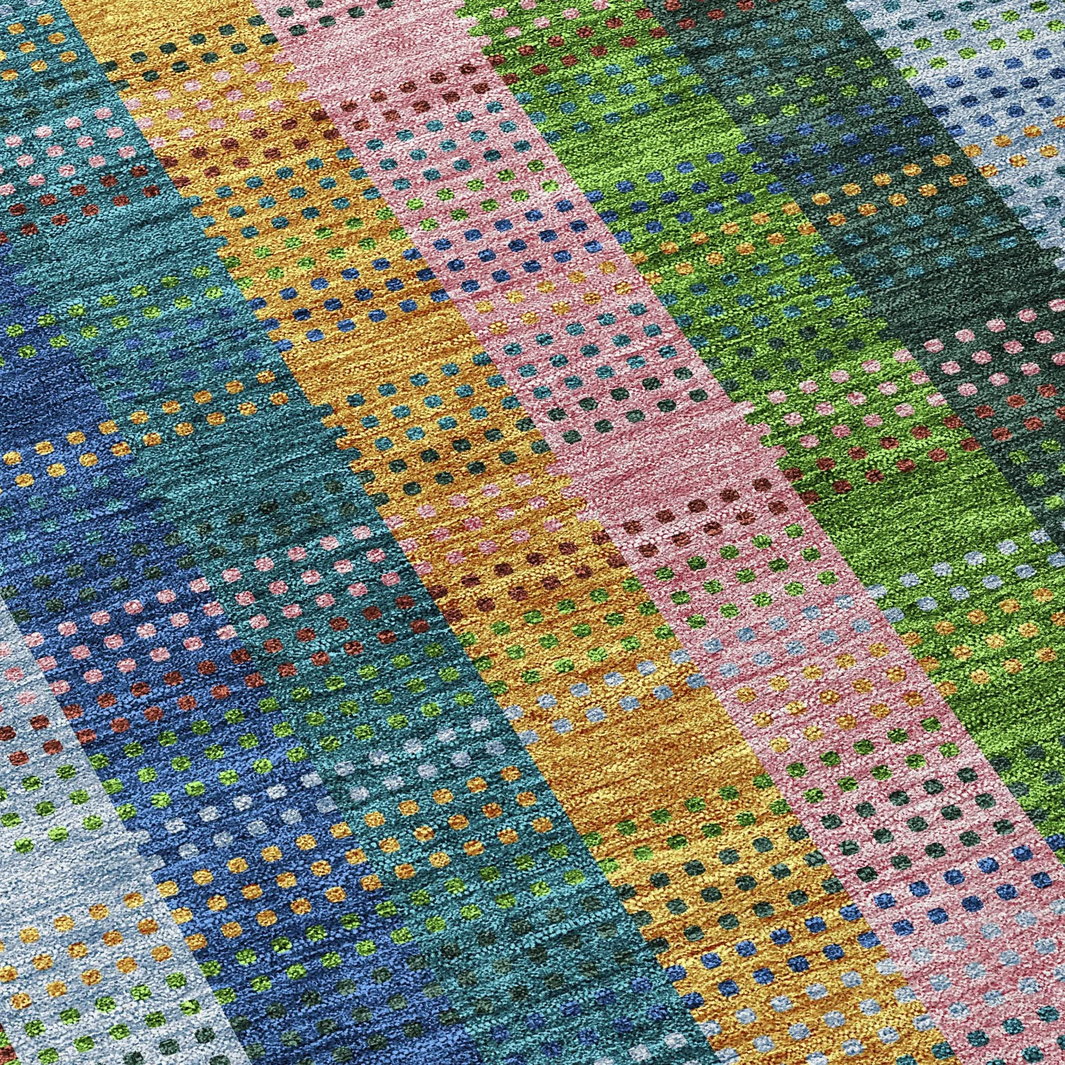 Machine Washable Indoor/ Outdoor Modern Plaid Chantille Rug