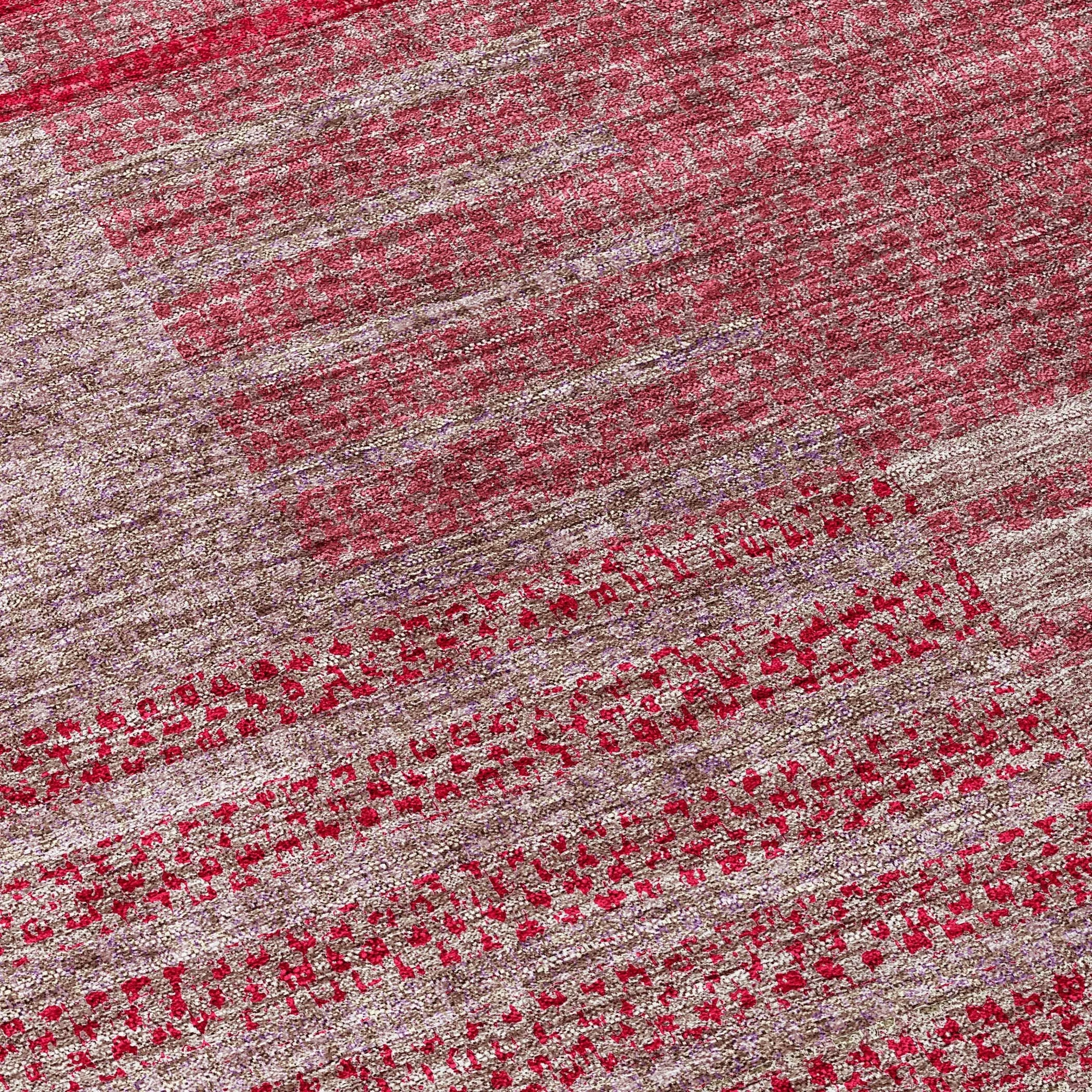 Machine Washable Indoor/ Outdoor Modern Stripes Chantille Rug