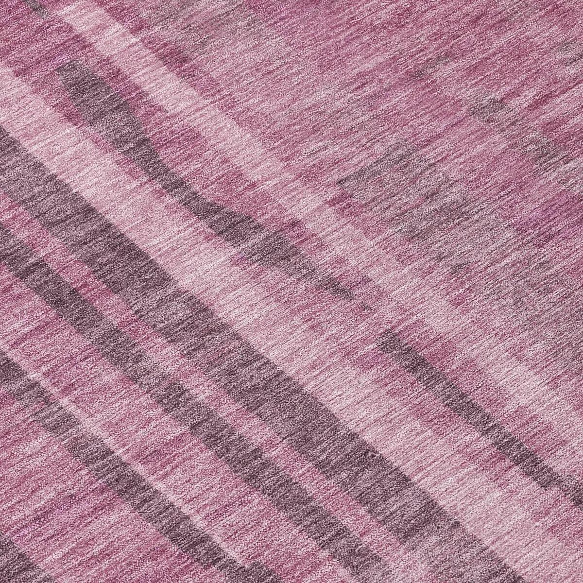 Machine Washable Indoor/ Outdoor Modern Stripes Chantille Rug