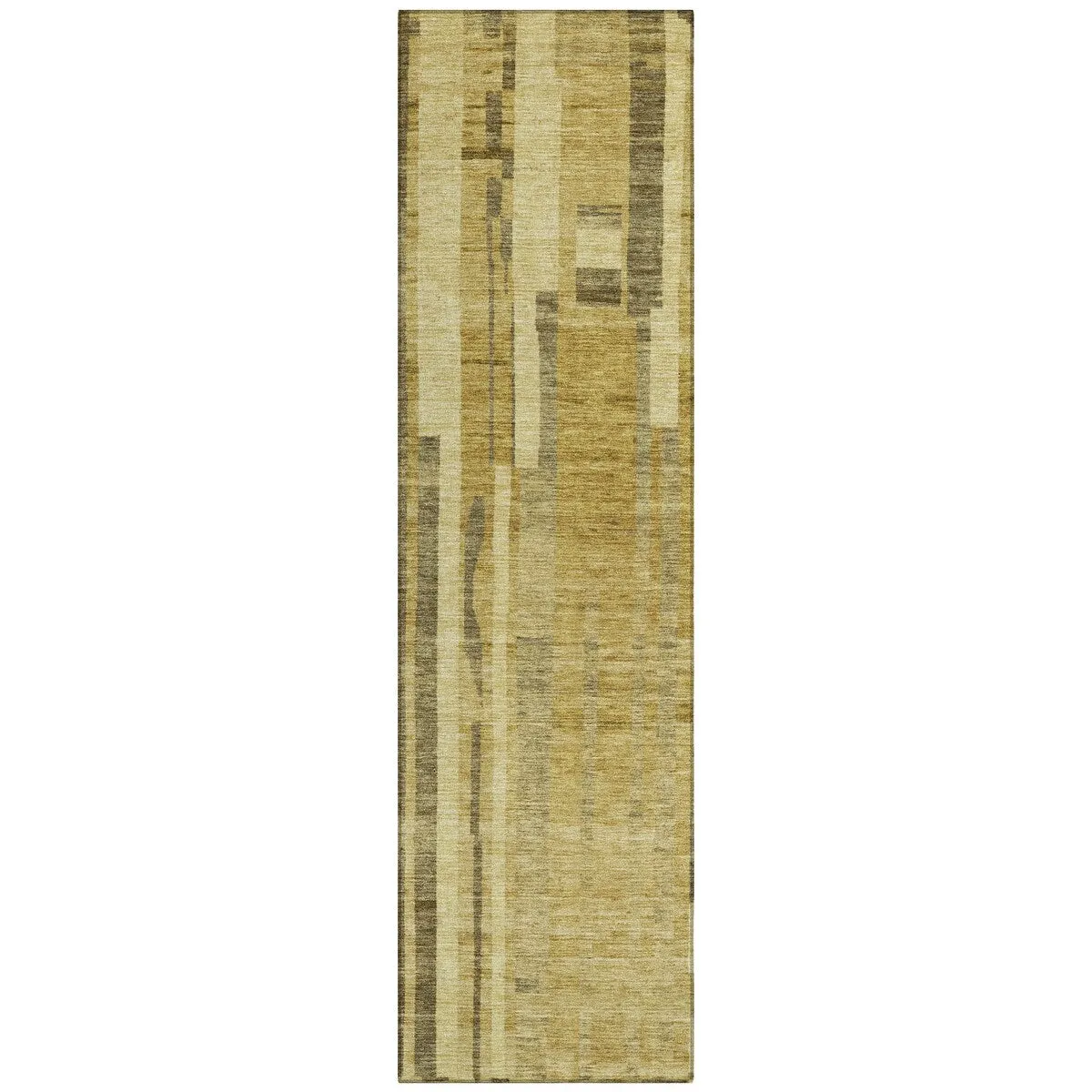 Machine Washable Indoor/ Outdoor Modern Stripes Chantille Rug