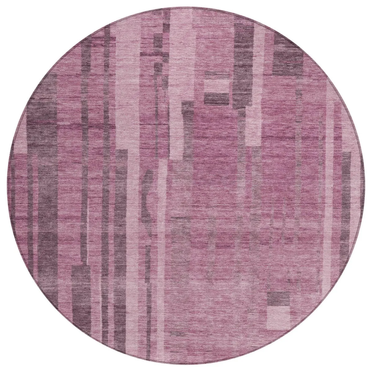 Machine Washable Indoor/ Outdoor Modern Stripes Chantille Rug